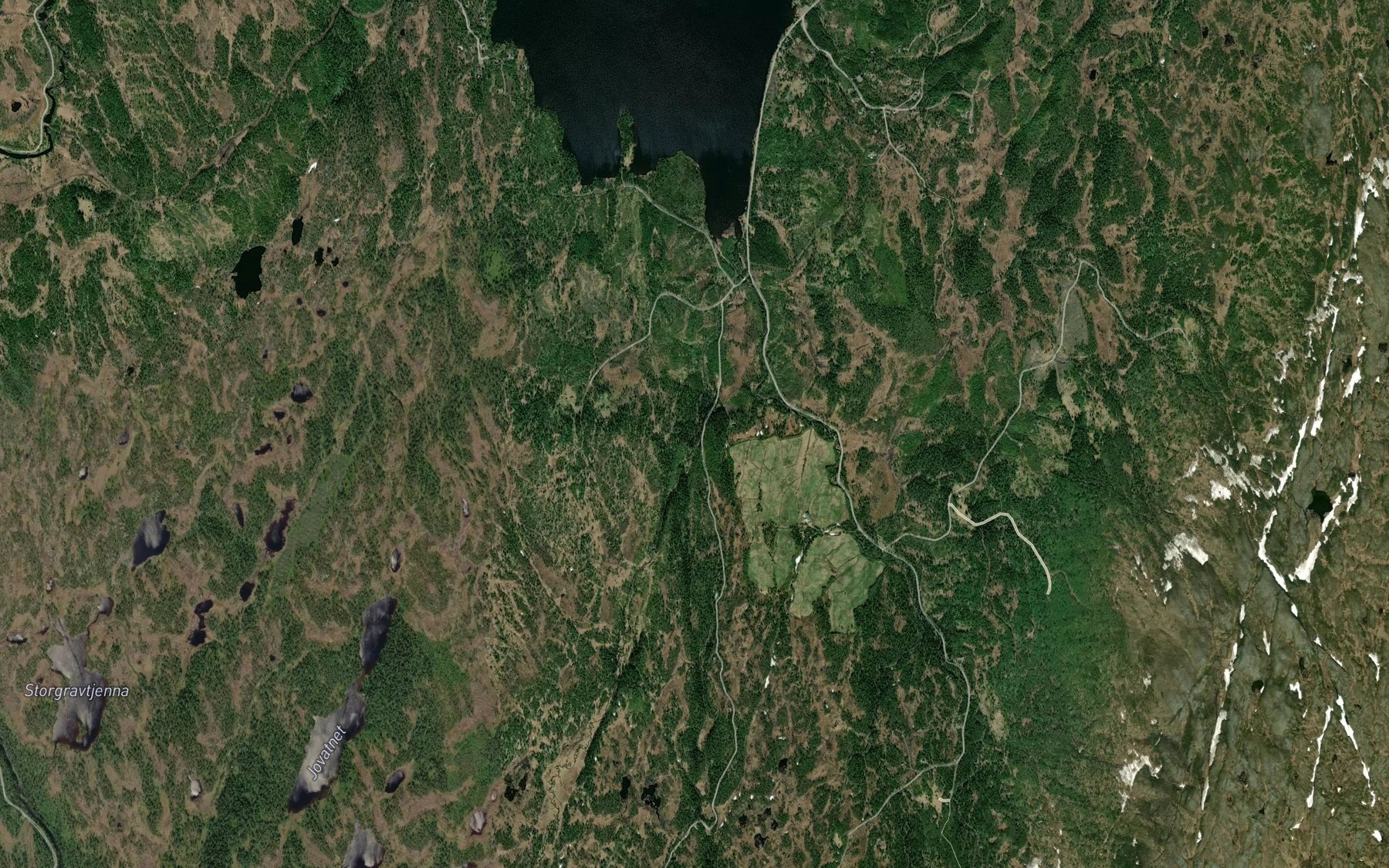Satellite map of the Litjelva