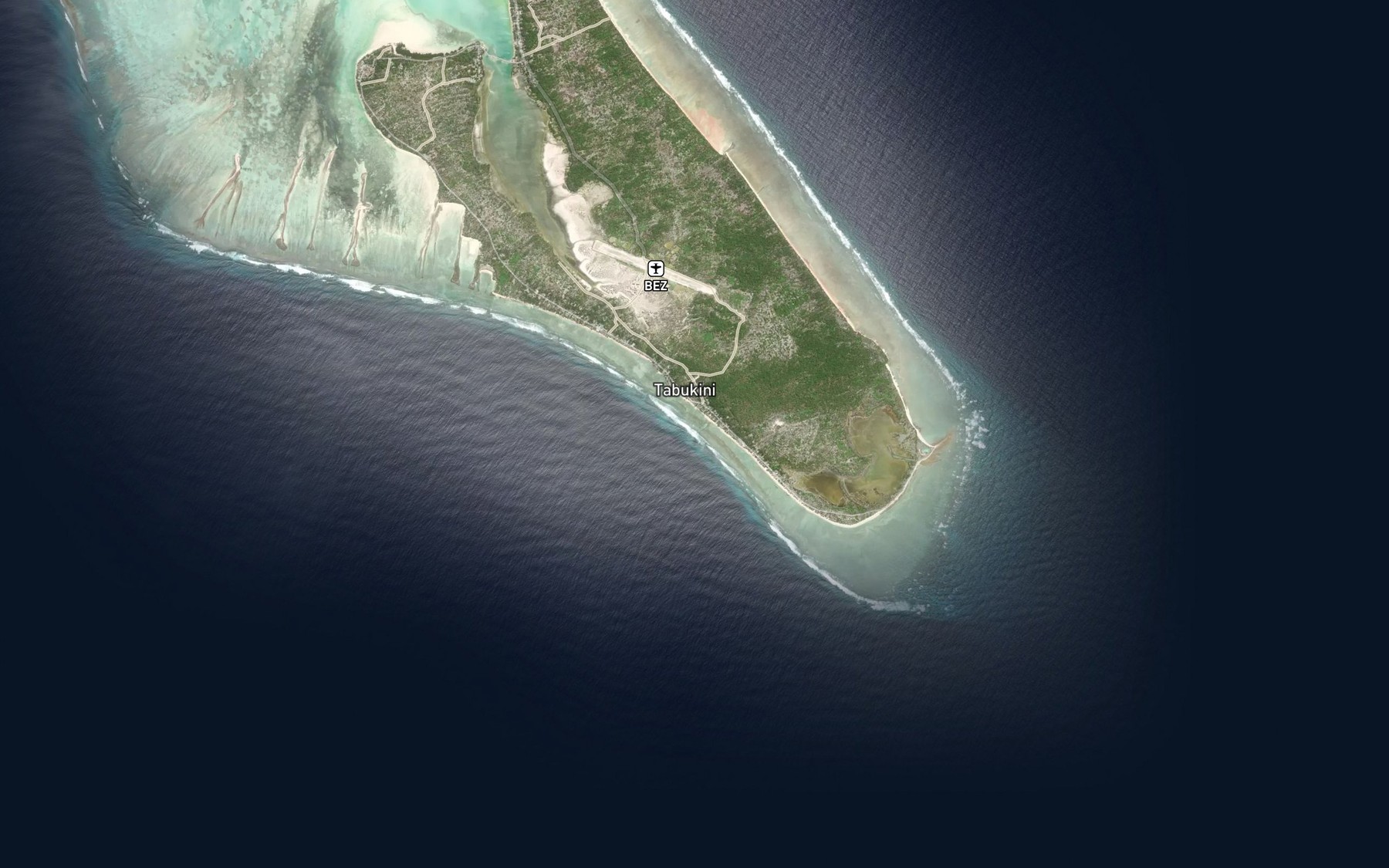 Satellite map of the South Canoe Channel