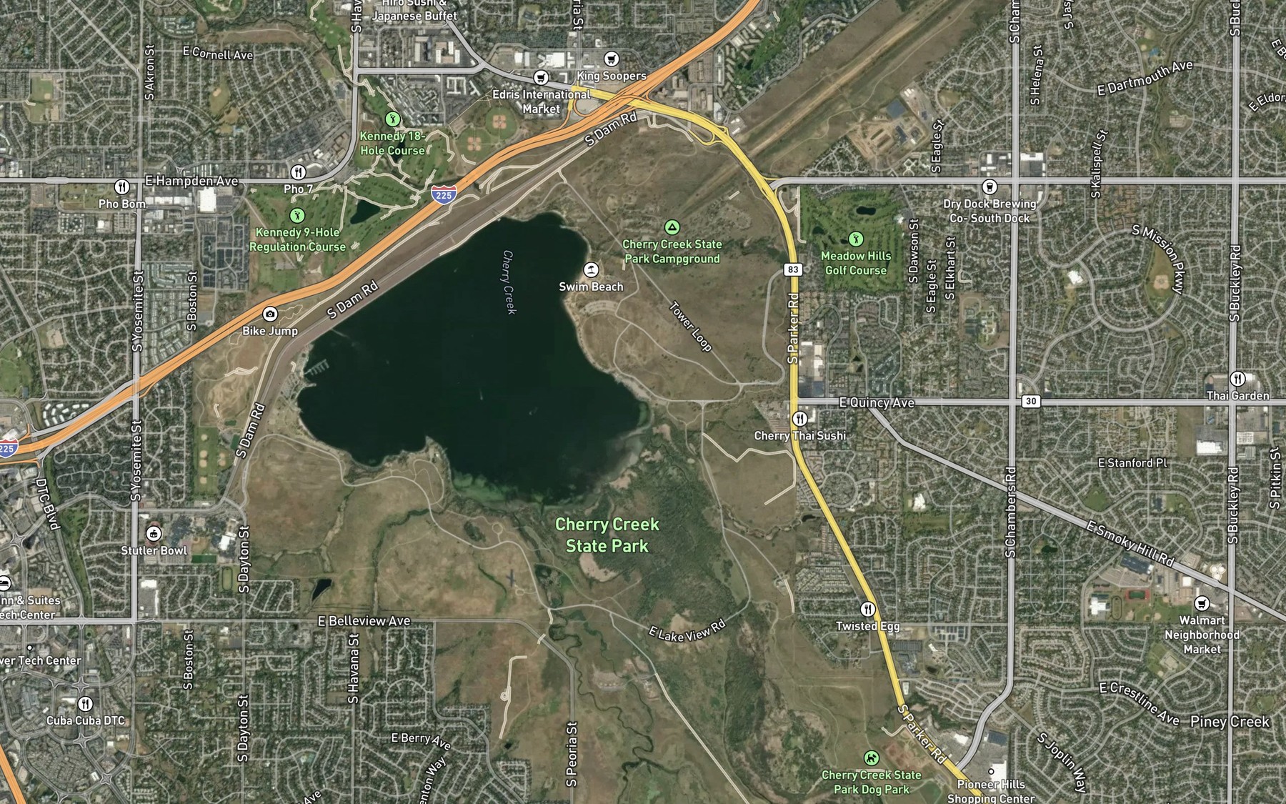 Satellite map of the Spot 2