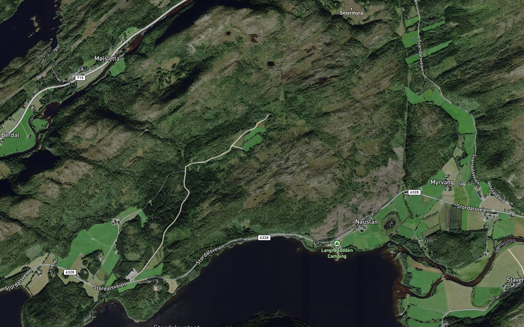 Satellite map of the Tjornmyrbekken