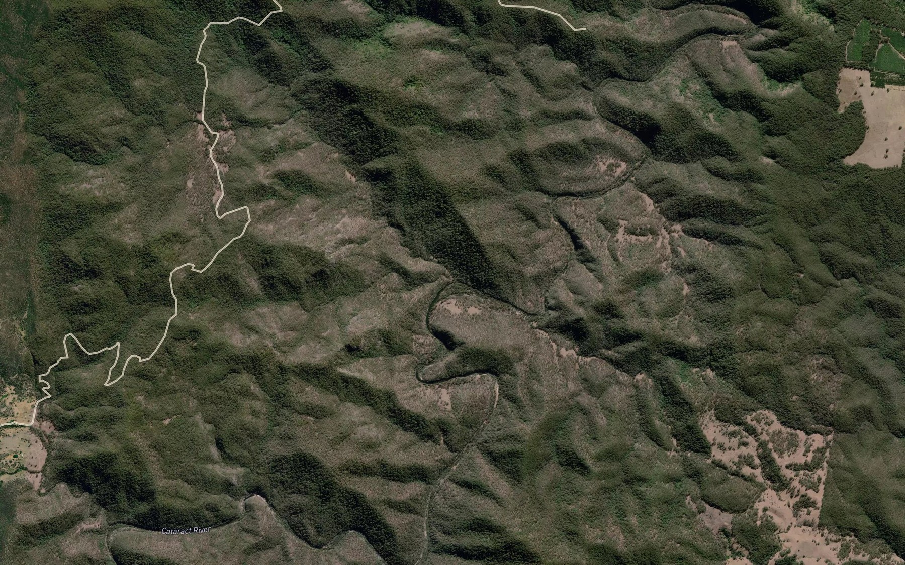 Satellite map of the Wheatley Creek