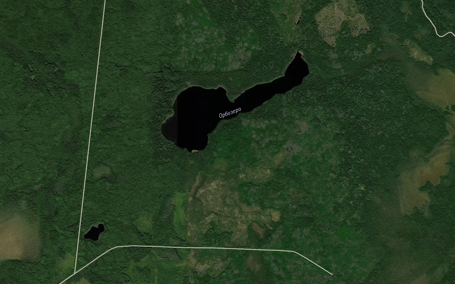 Satellite map of the Ozero Orbozero