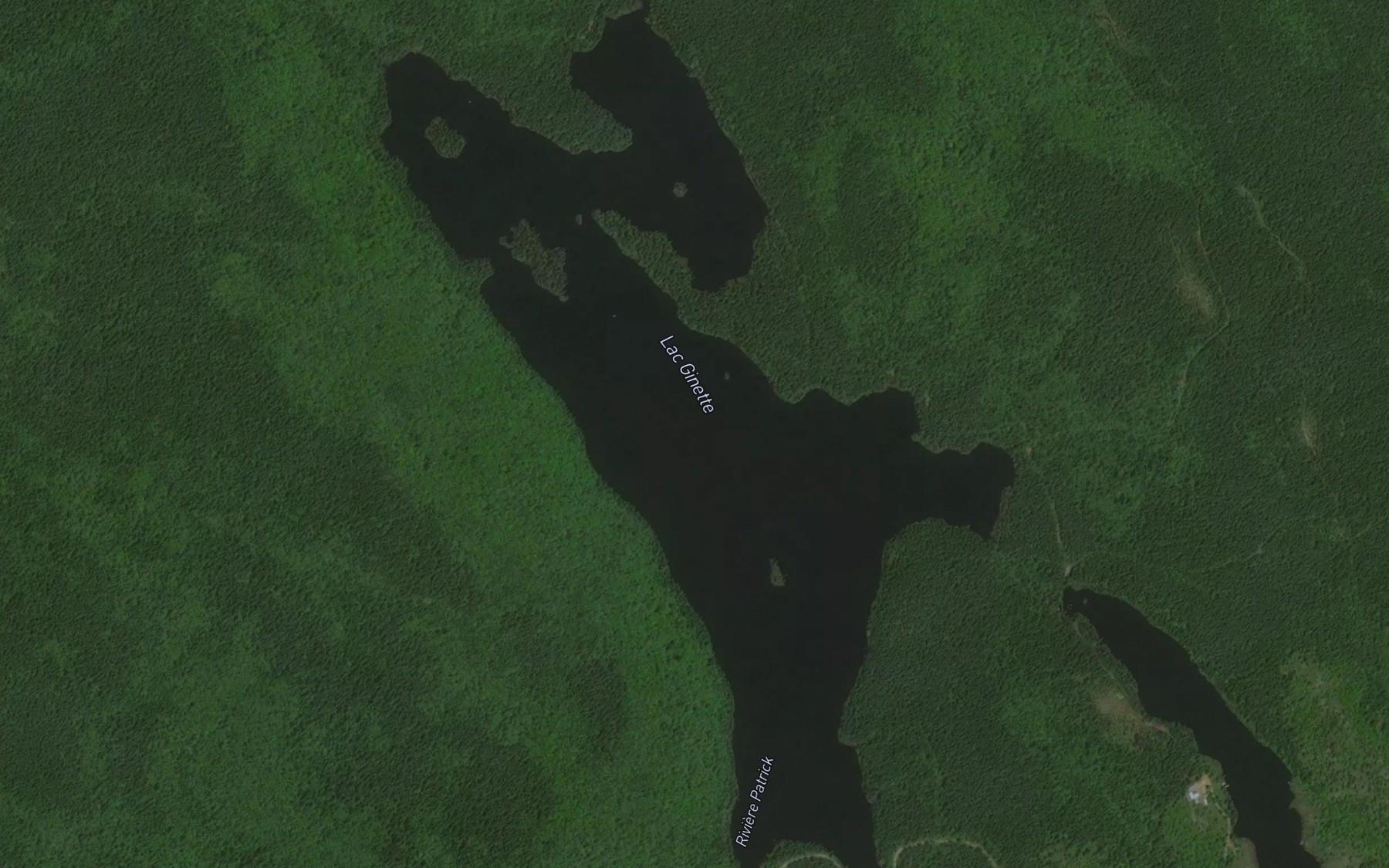 Satellite map of the Lac Ginette