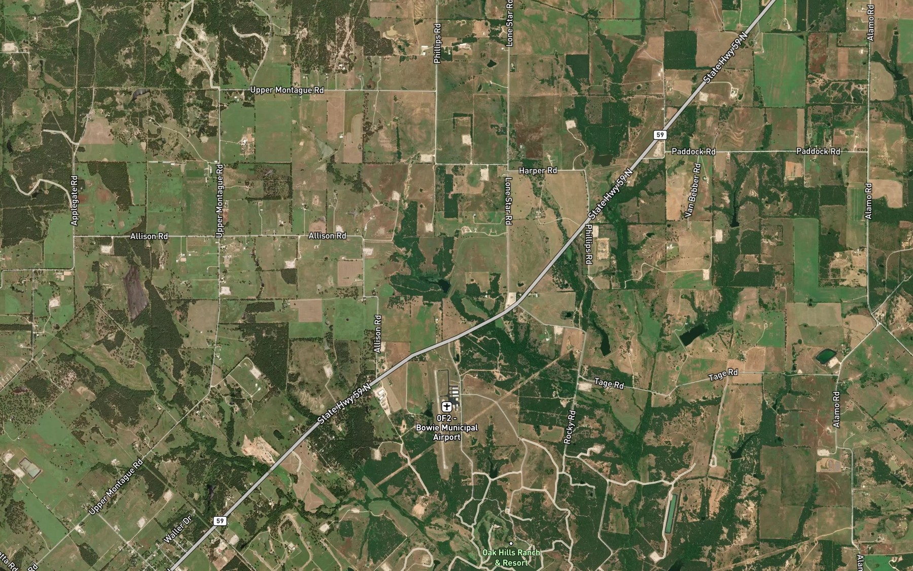 Satellite map of the Soil Conservation Service Site 1h Reservoir