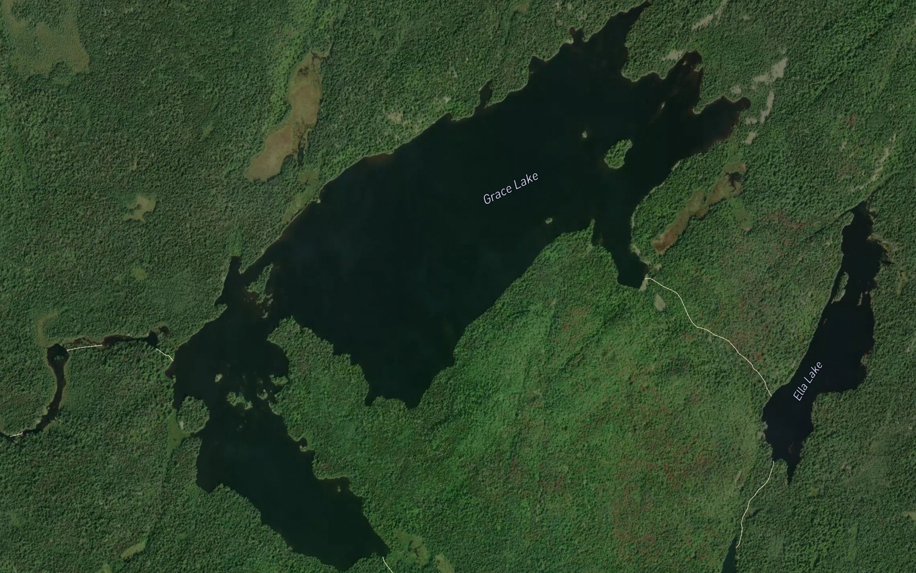 Satellite map of the Grace Lake