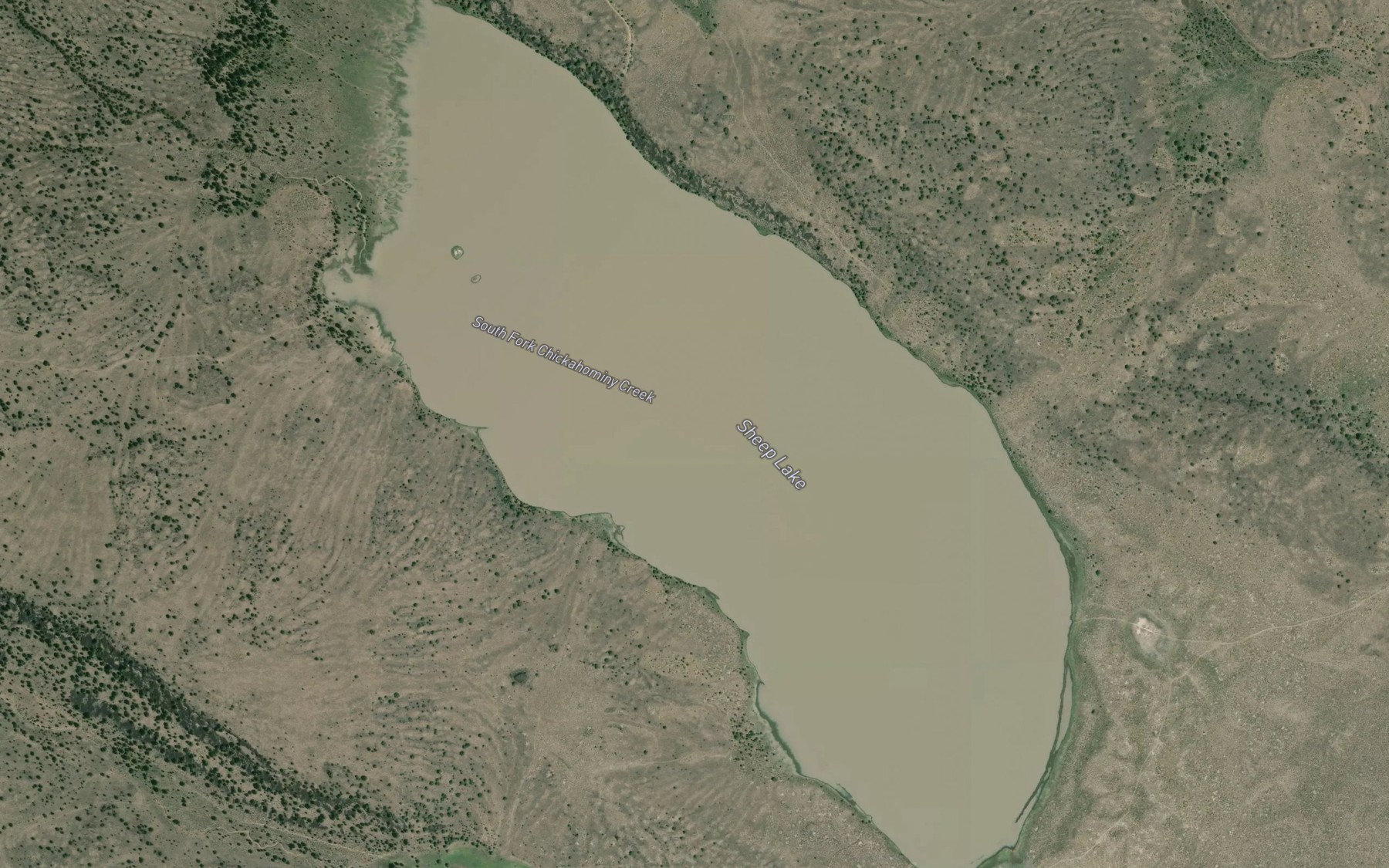 Satellite map of the Sheep Lake