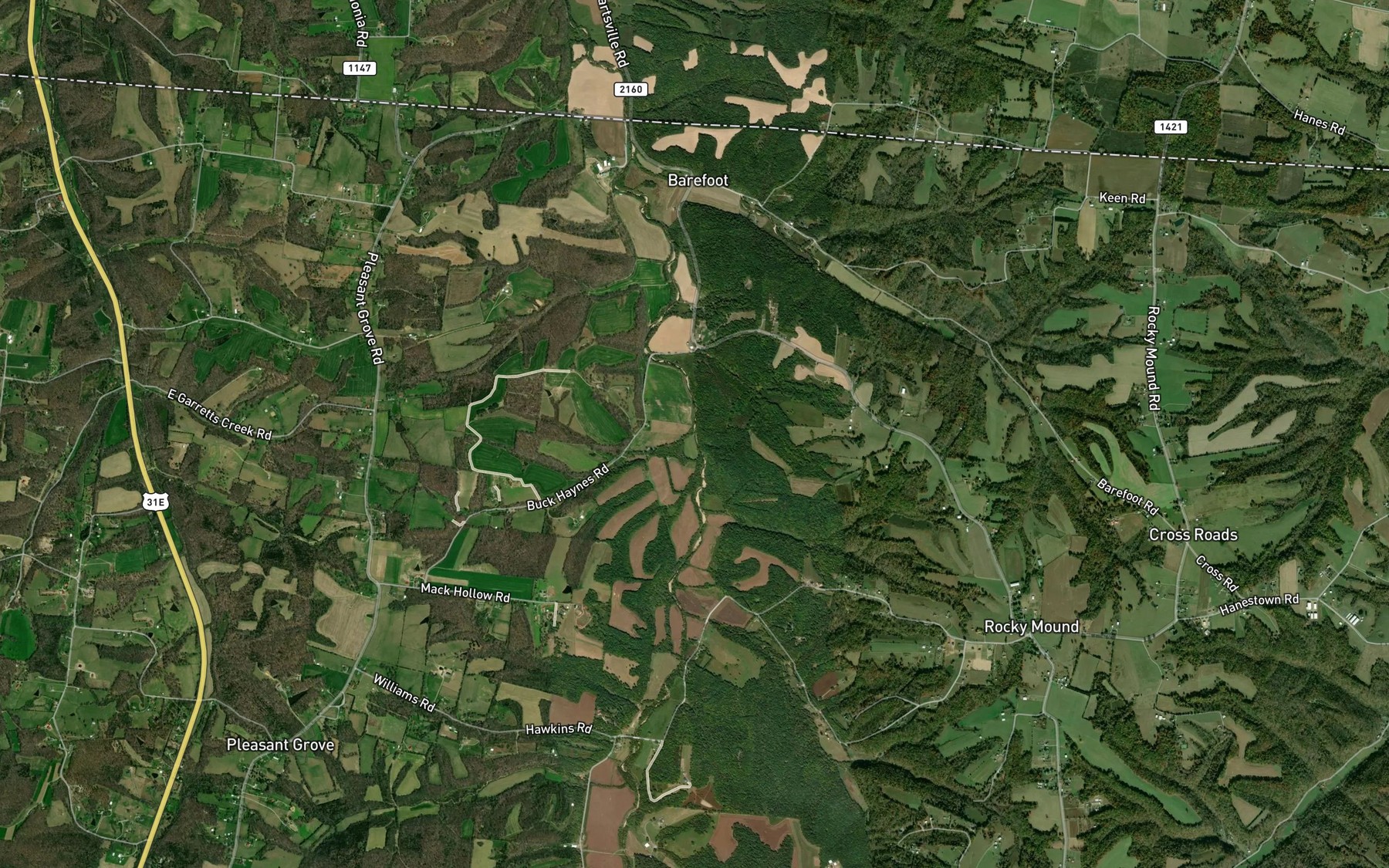 Satellite map of the Pop Branch