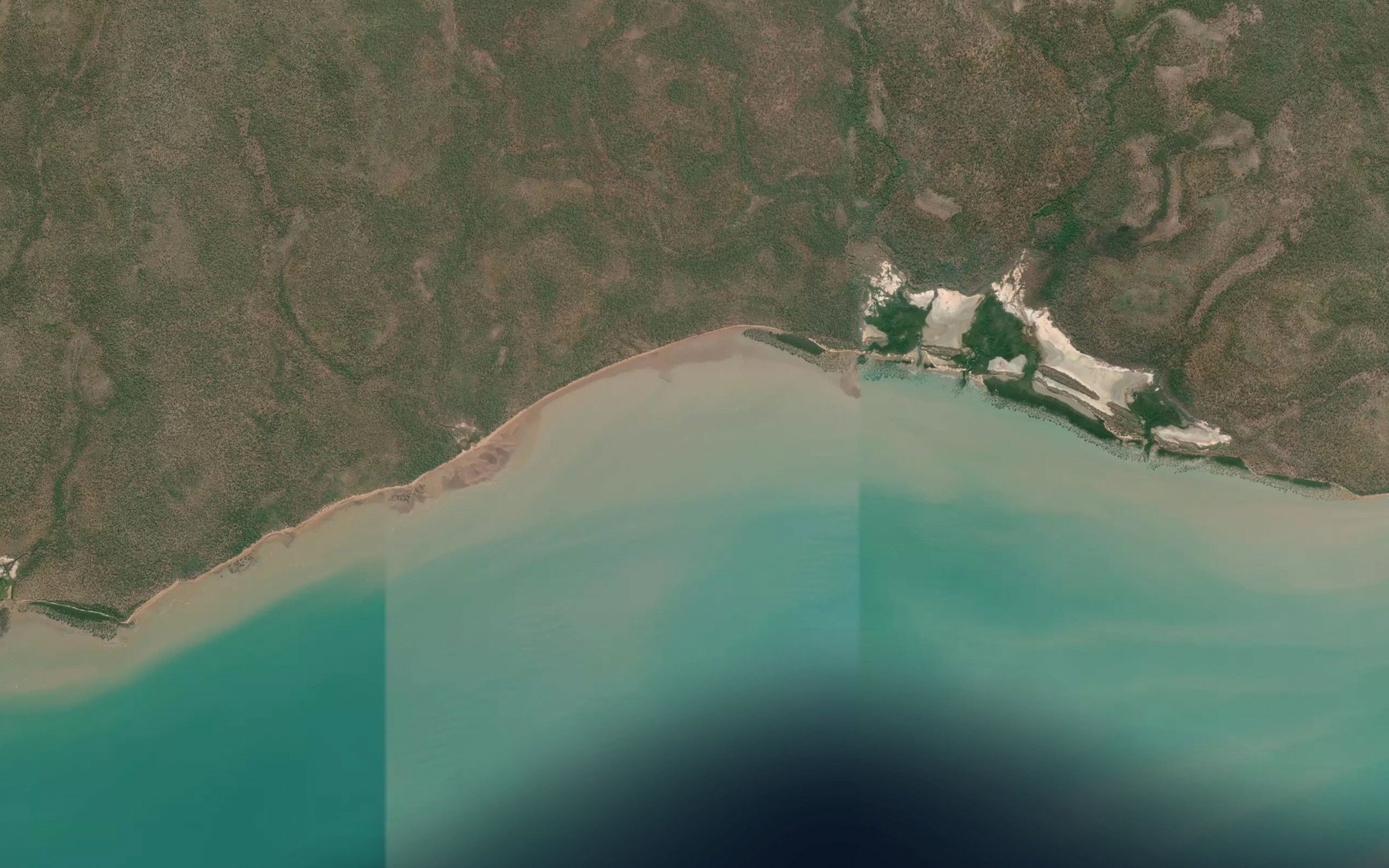 Satellite map of the Wangarlu Bay