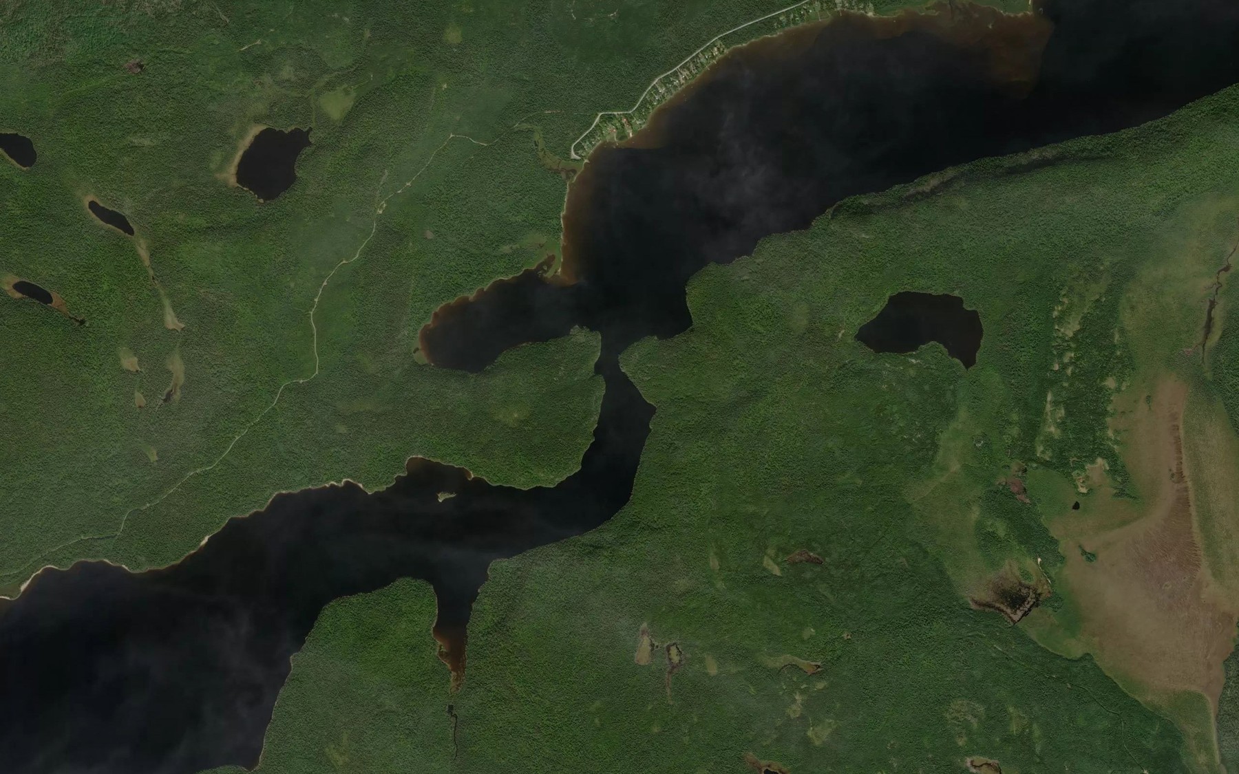 Satellite map of the Obonga Lake