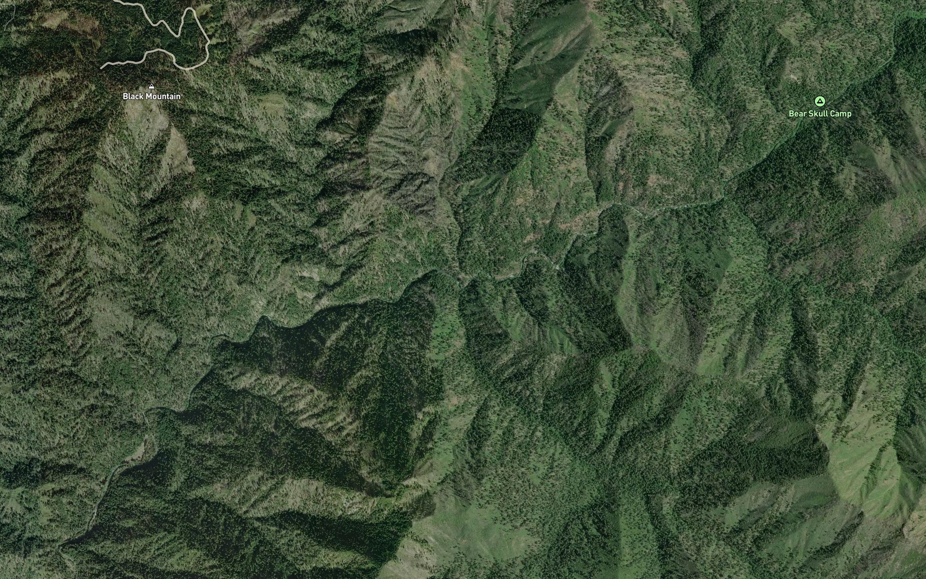 Satellite map of the Rock Creek