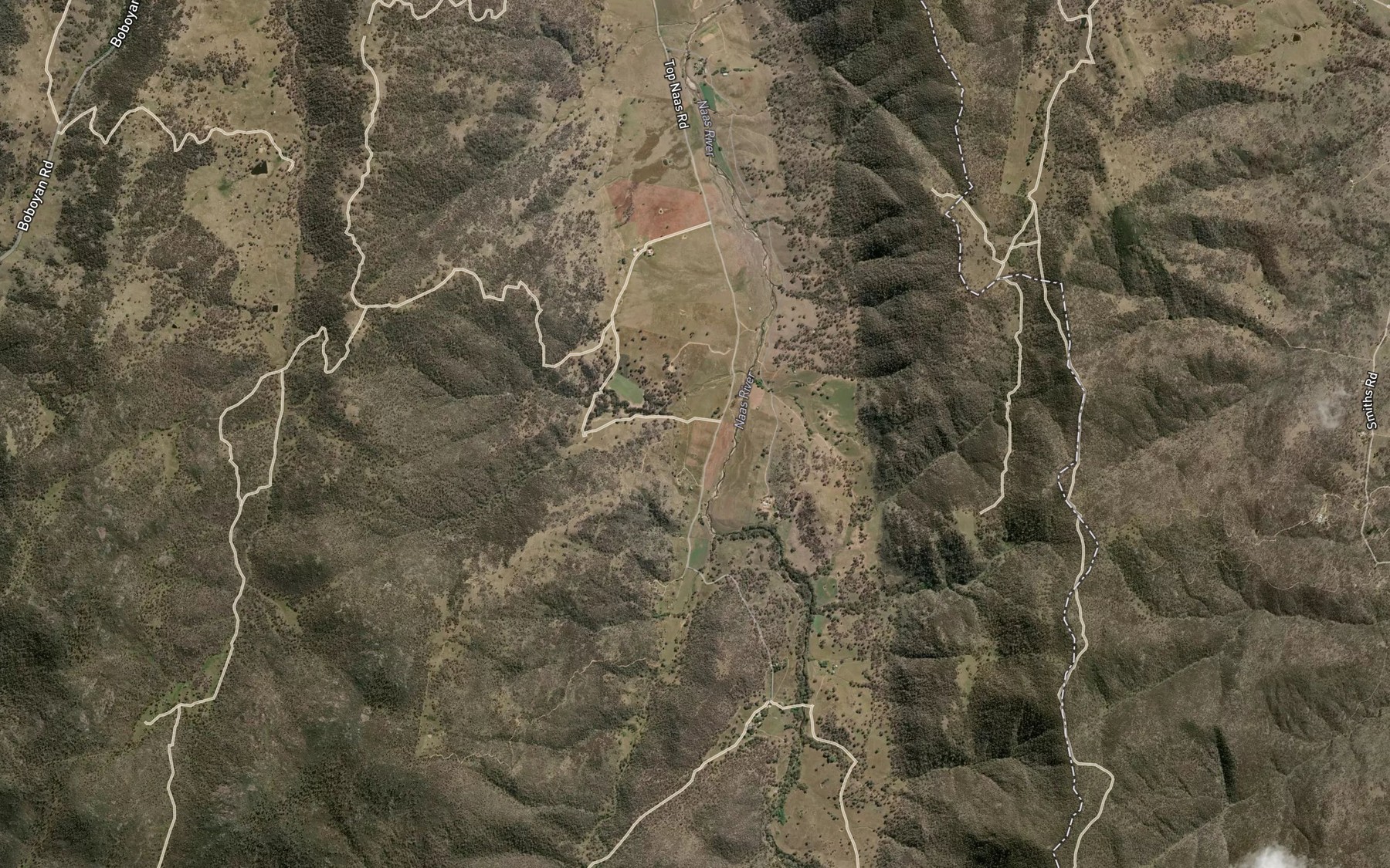 Satellite map of the Gudgenby Creek