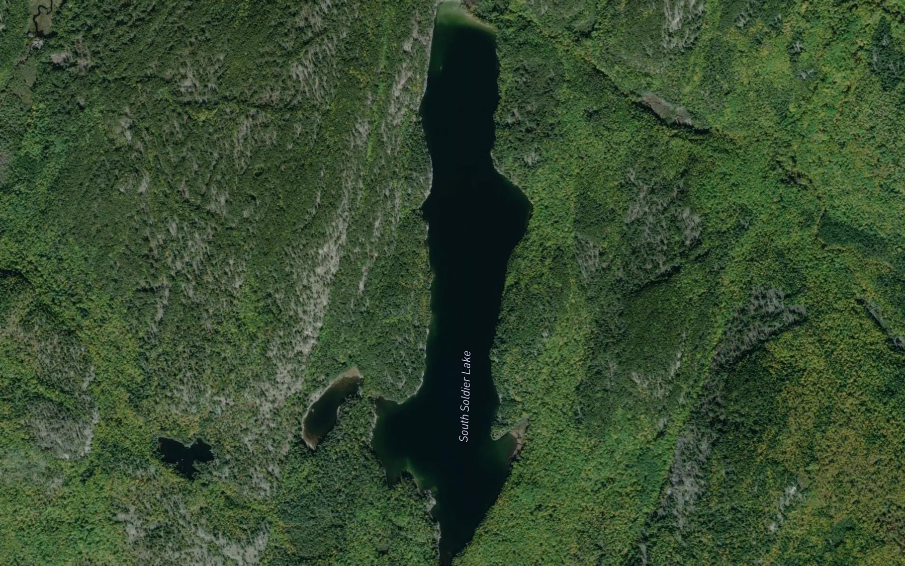 Satellite map of the South Soldier Lake