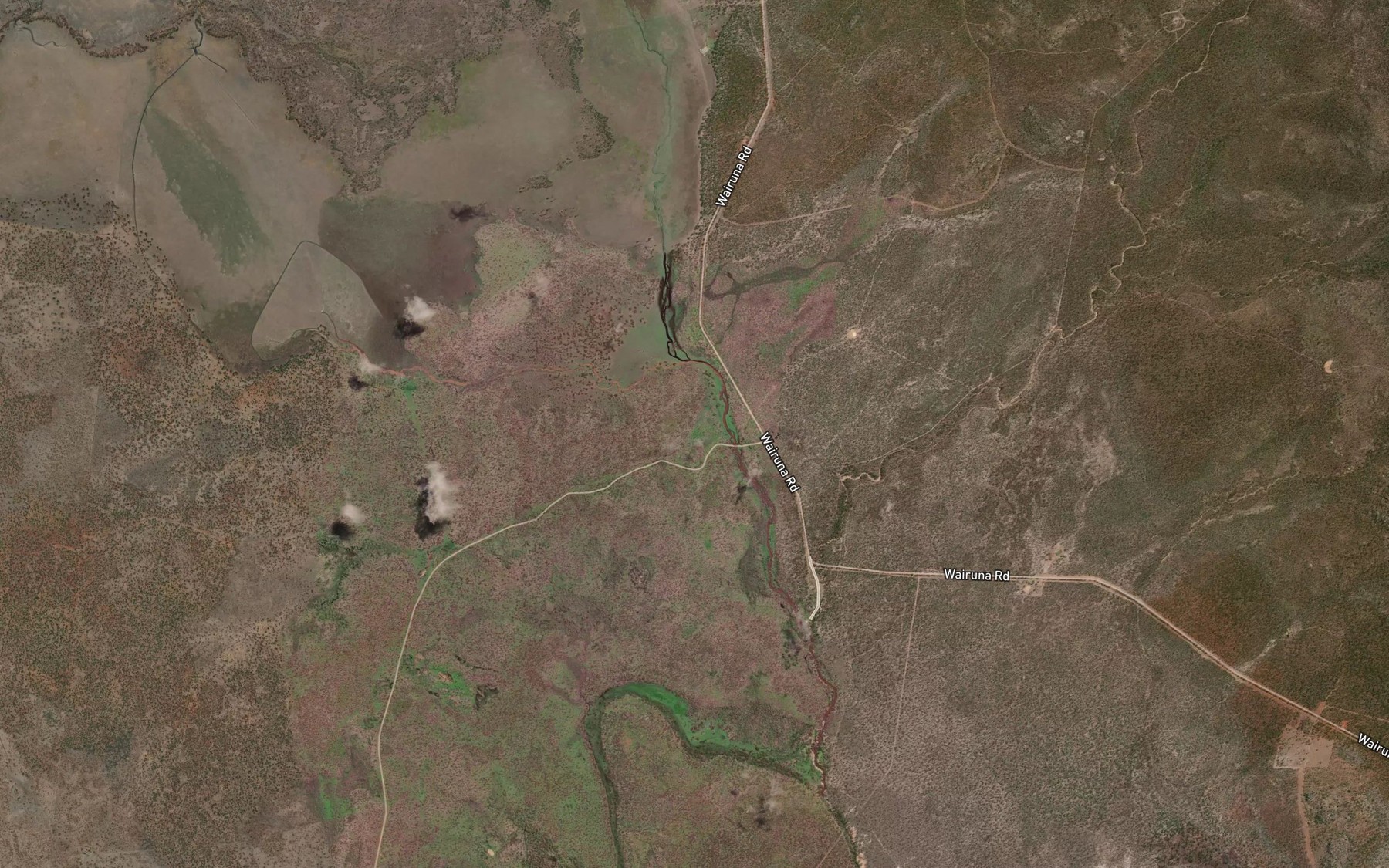 Satellite map of the Wyoming Creek
