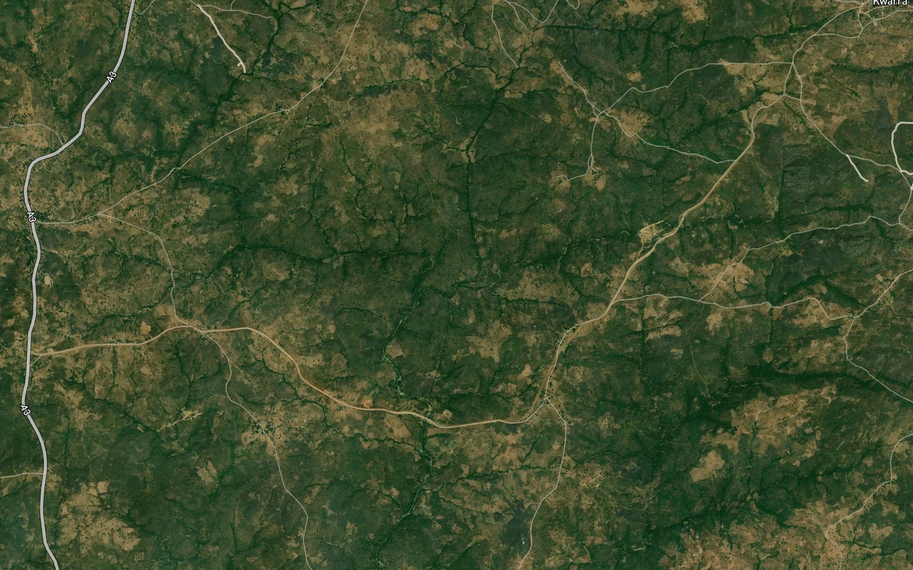 Satellite map of the River Karama