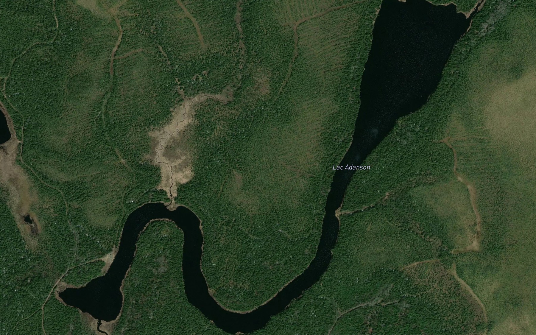 Satellite map of the Lac Adanson
