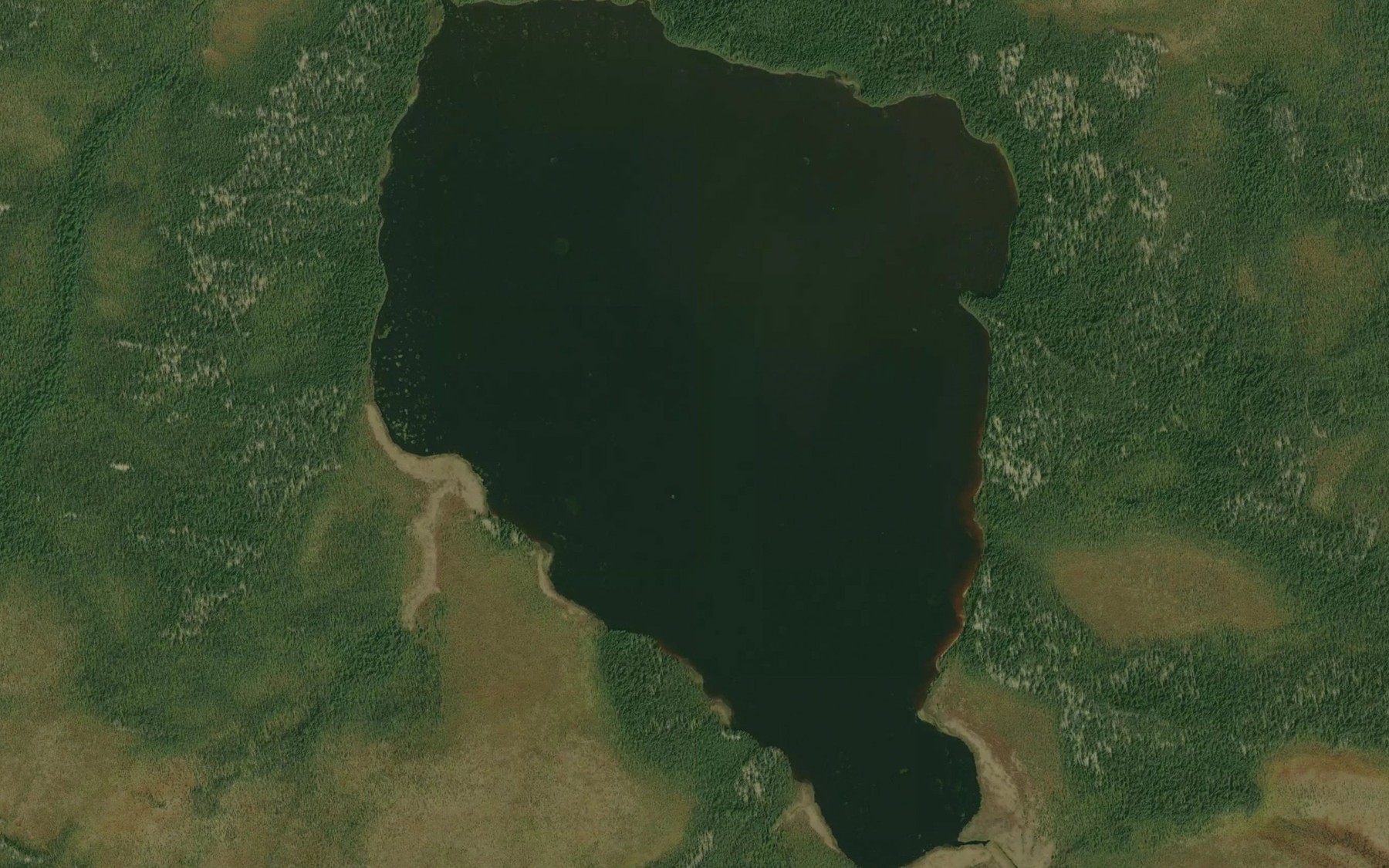 Satellite map of the Lac des Deux Tourbieres