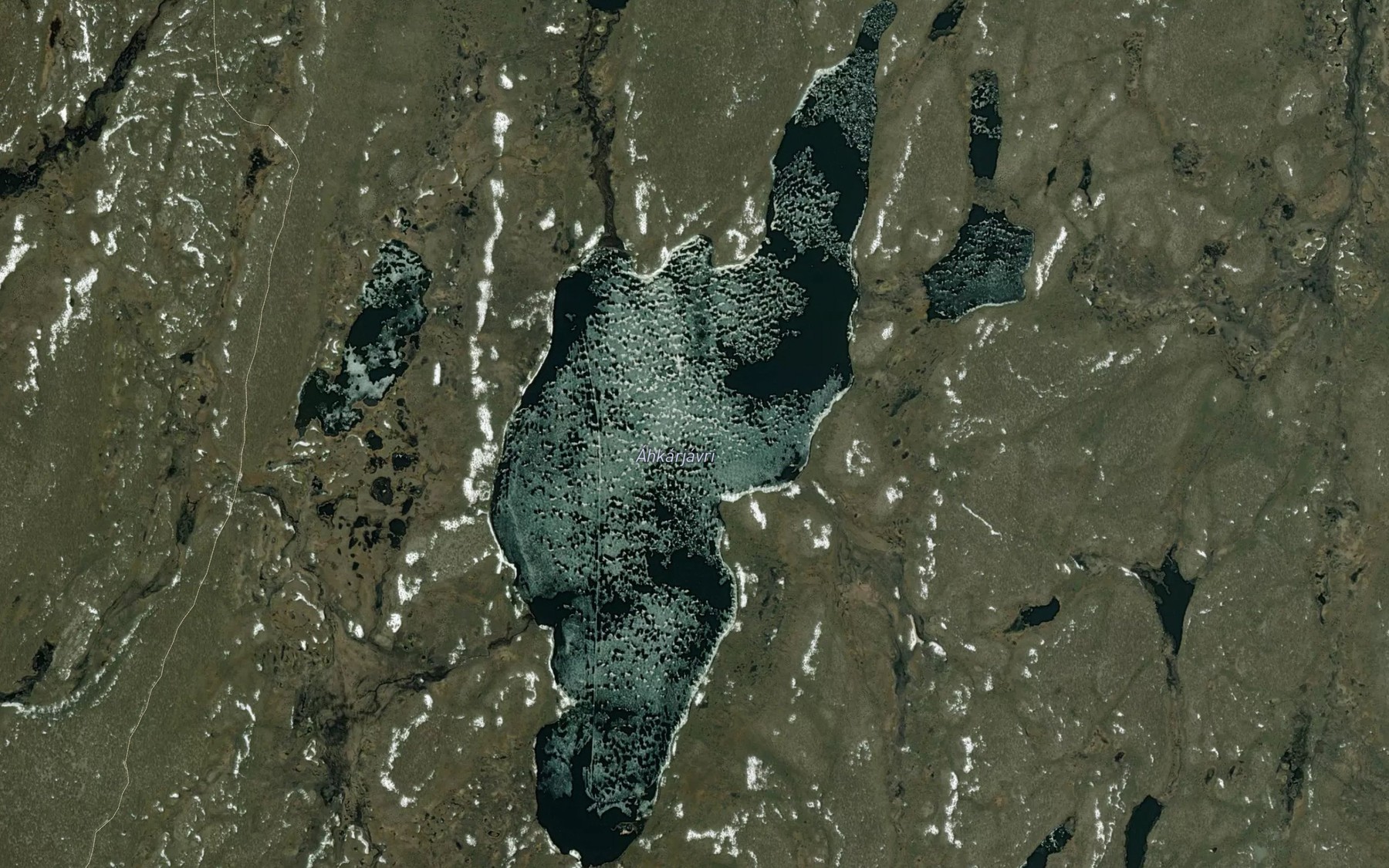 Satellite map of the Ahkarjavri