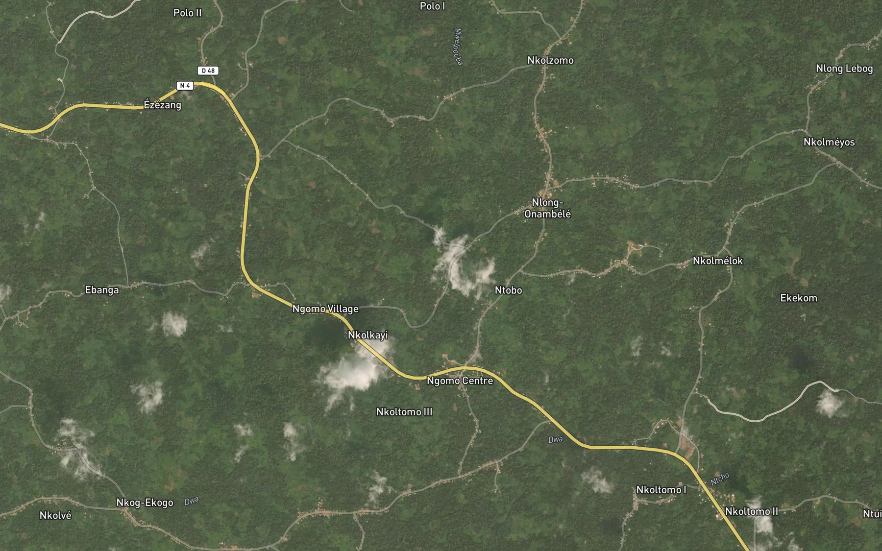 Satellite map of the Ebie