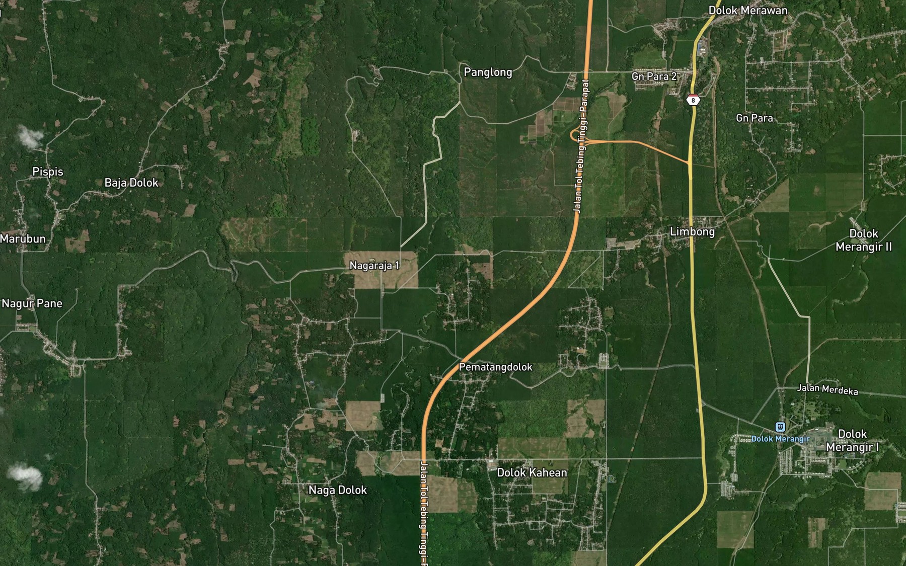 Satellite map of the Bah Besulu