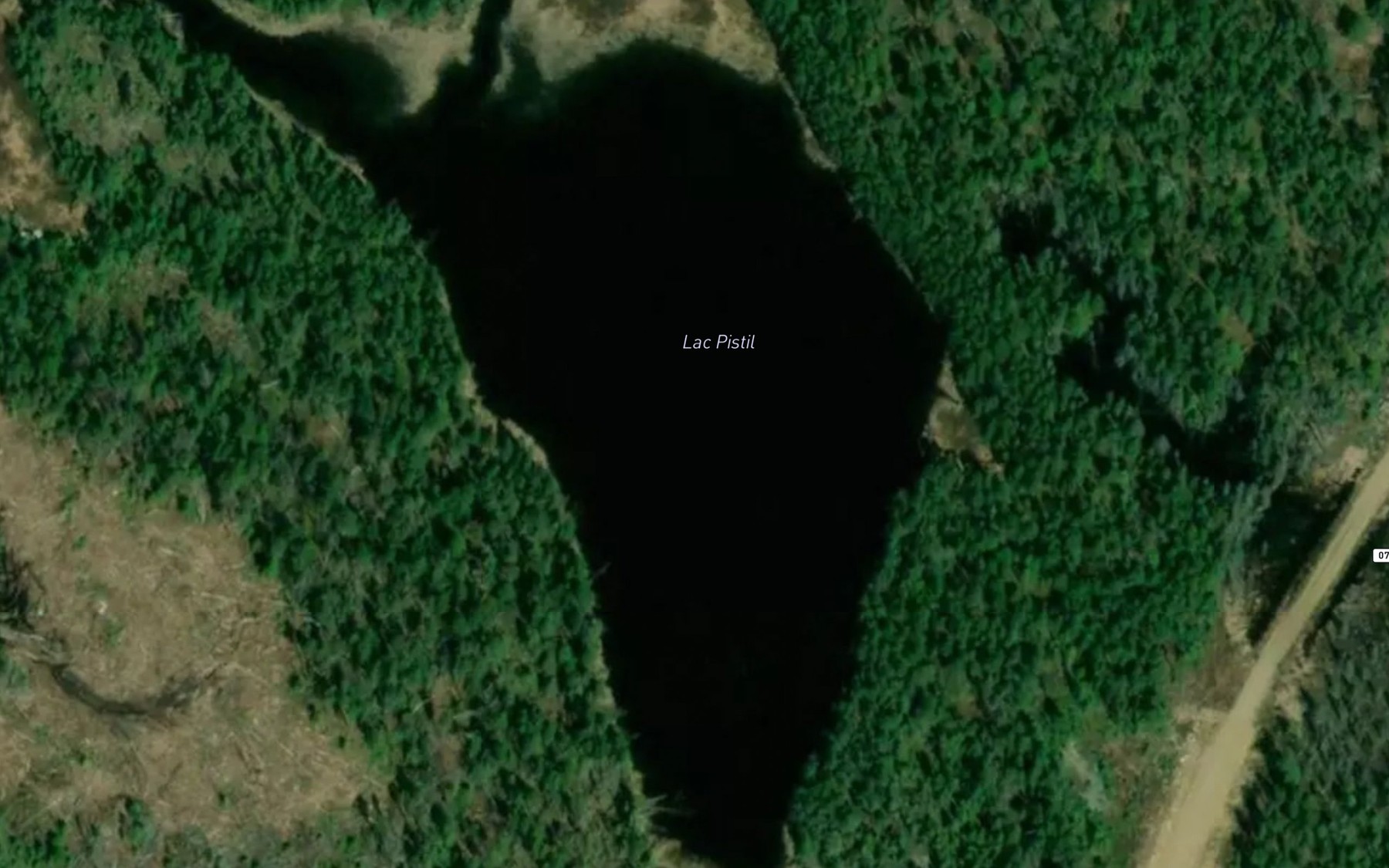 Satellite map of the Lac Pistil