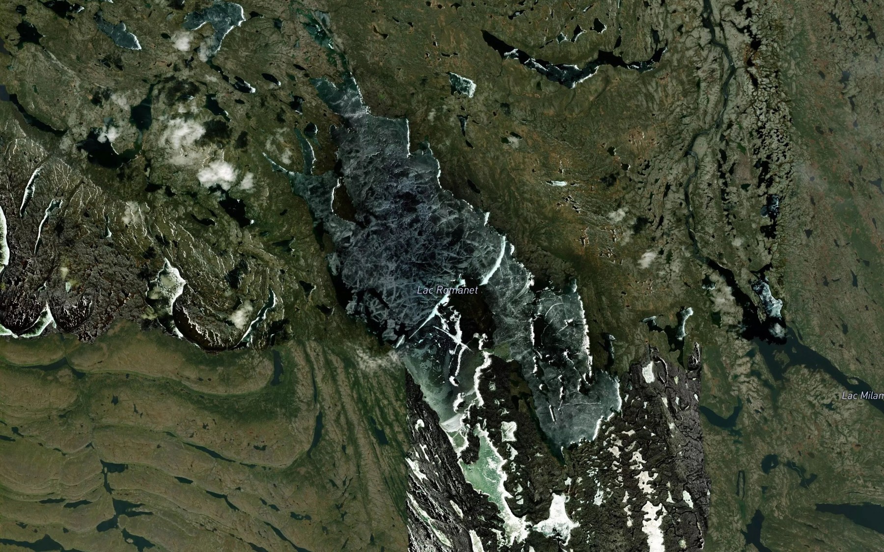 Satellite map of the Lac Romanet