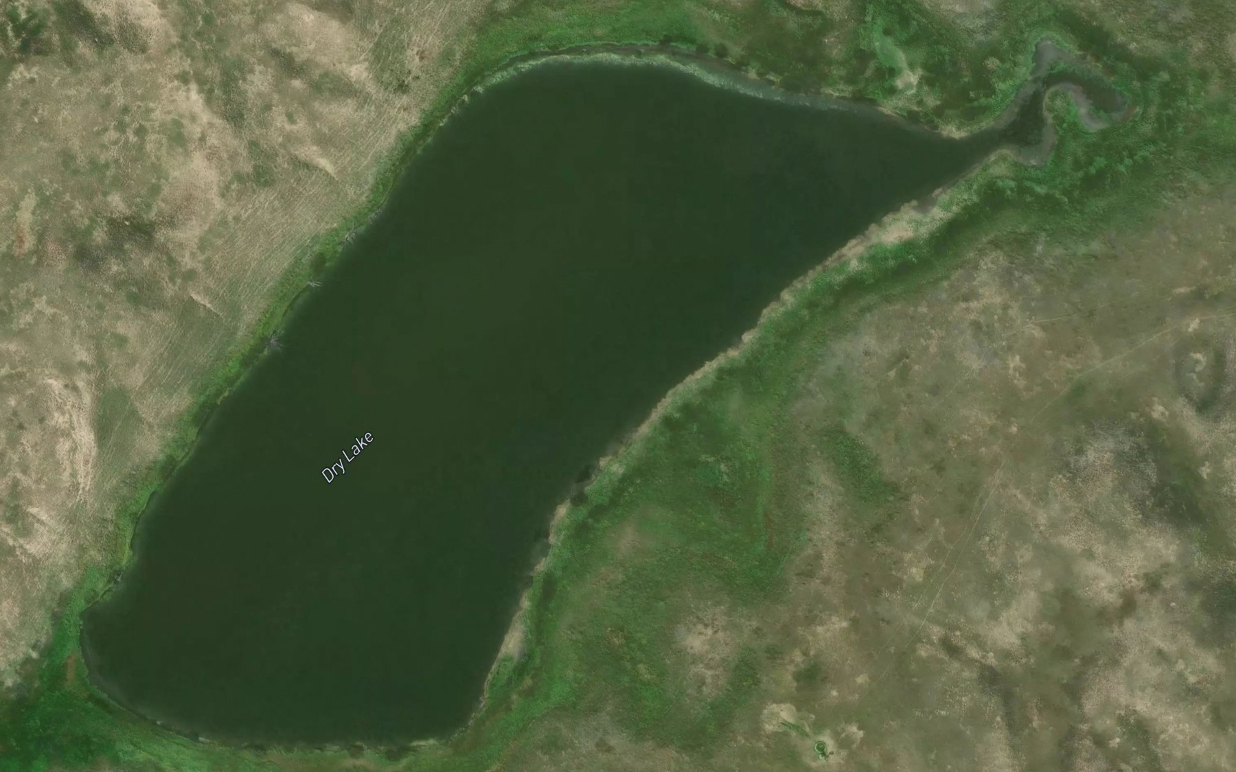 Satellite map of the Dry Lake