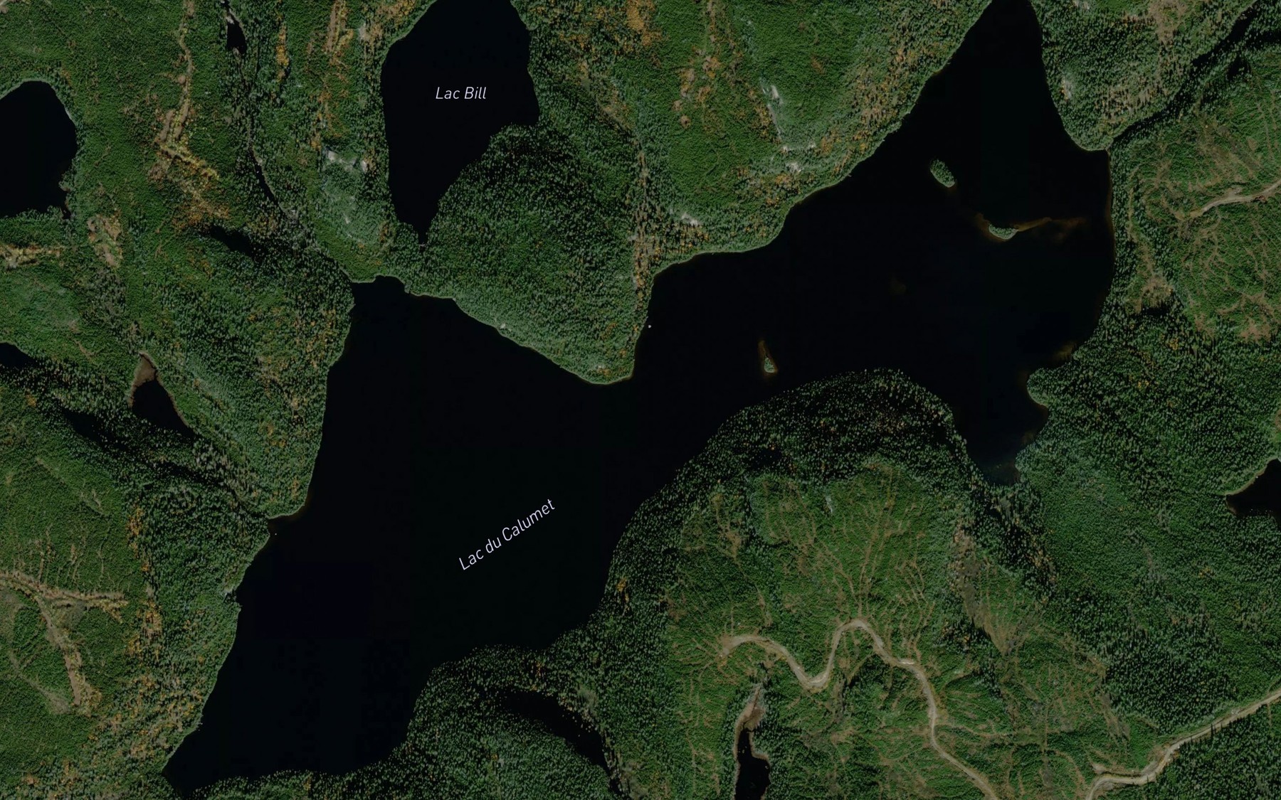 Satellite map of the Lac du Calumet