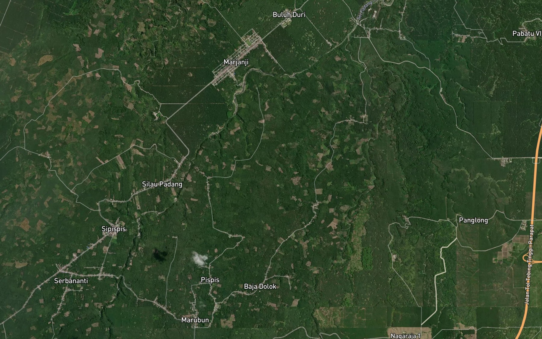 Satellite map of the Bah Siluhluh