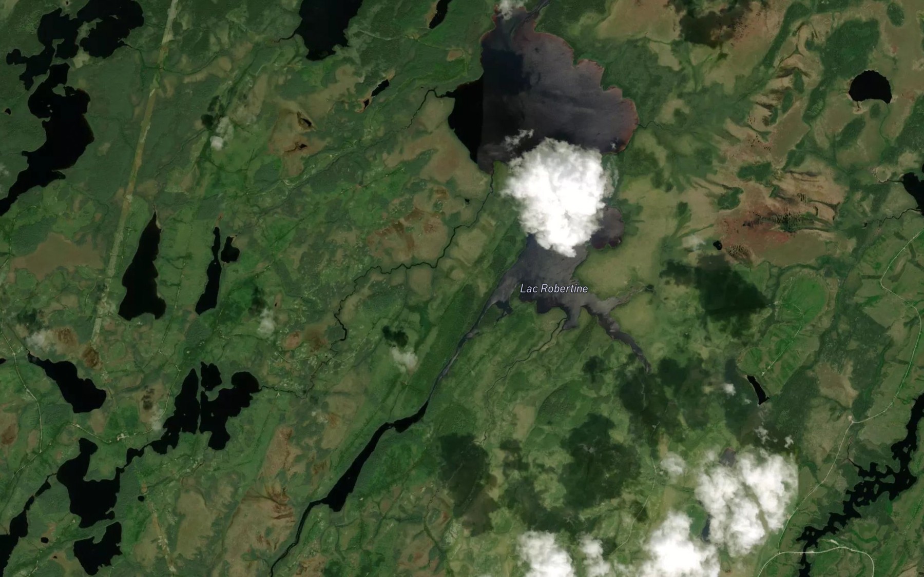 Satellite map of the Lac Robertine