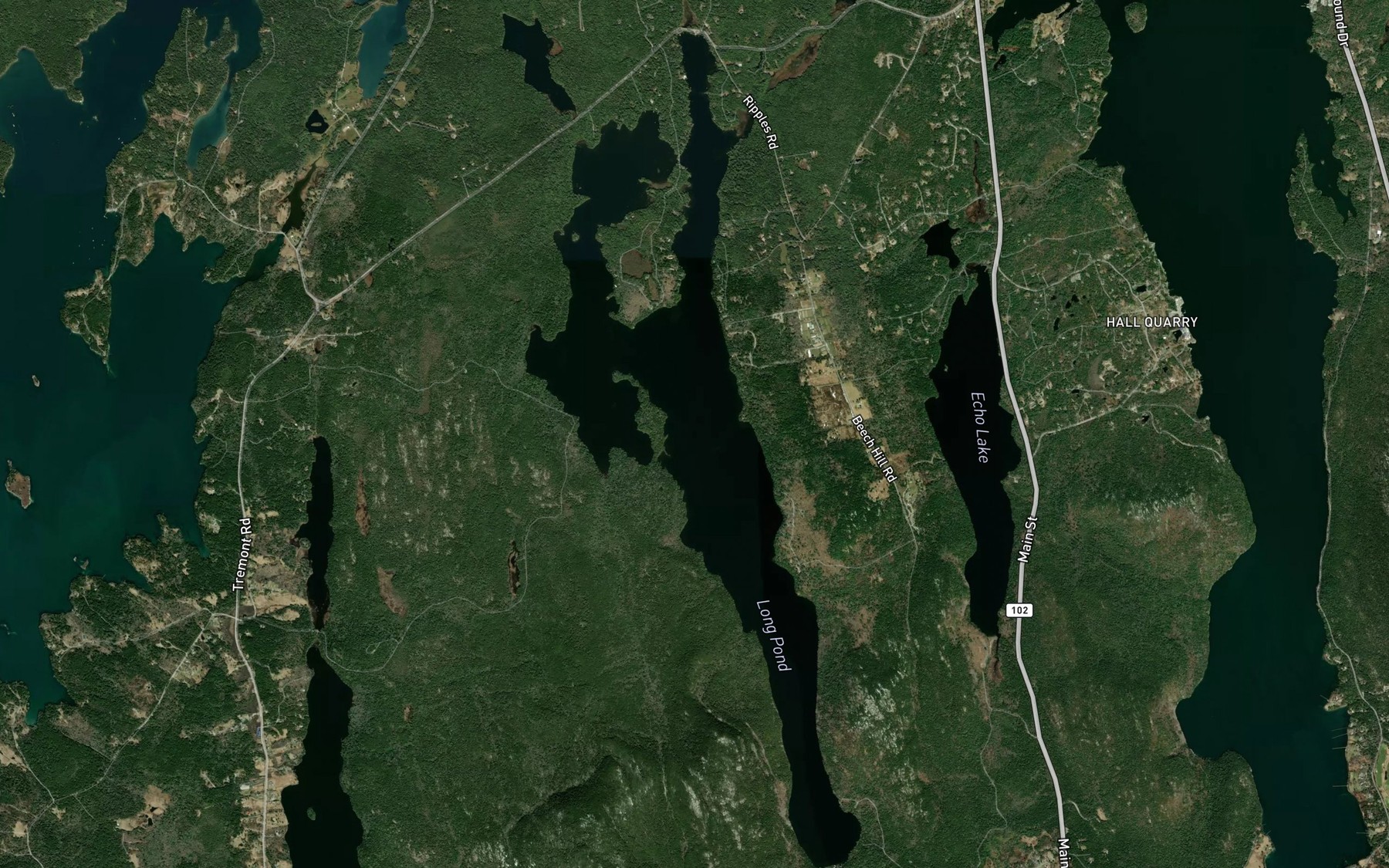 Satellite map of the Long Pond