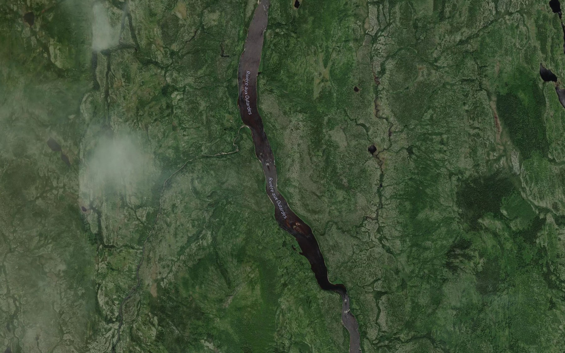 Satellite map of the Riviere aux Bleuets