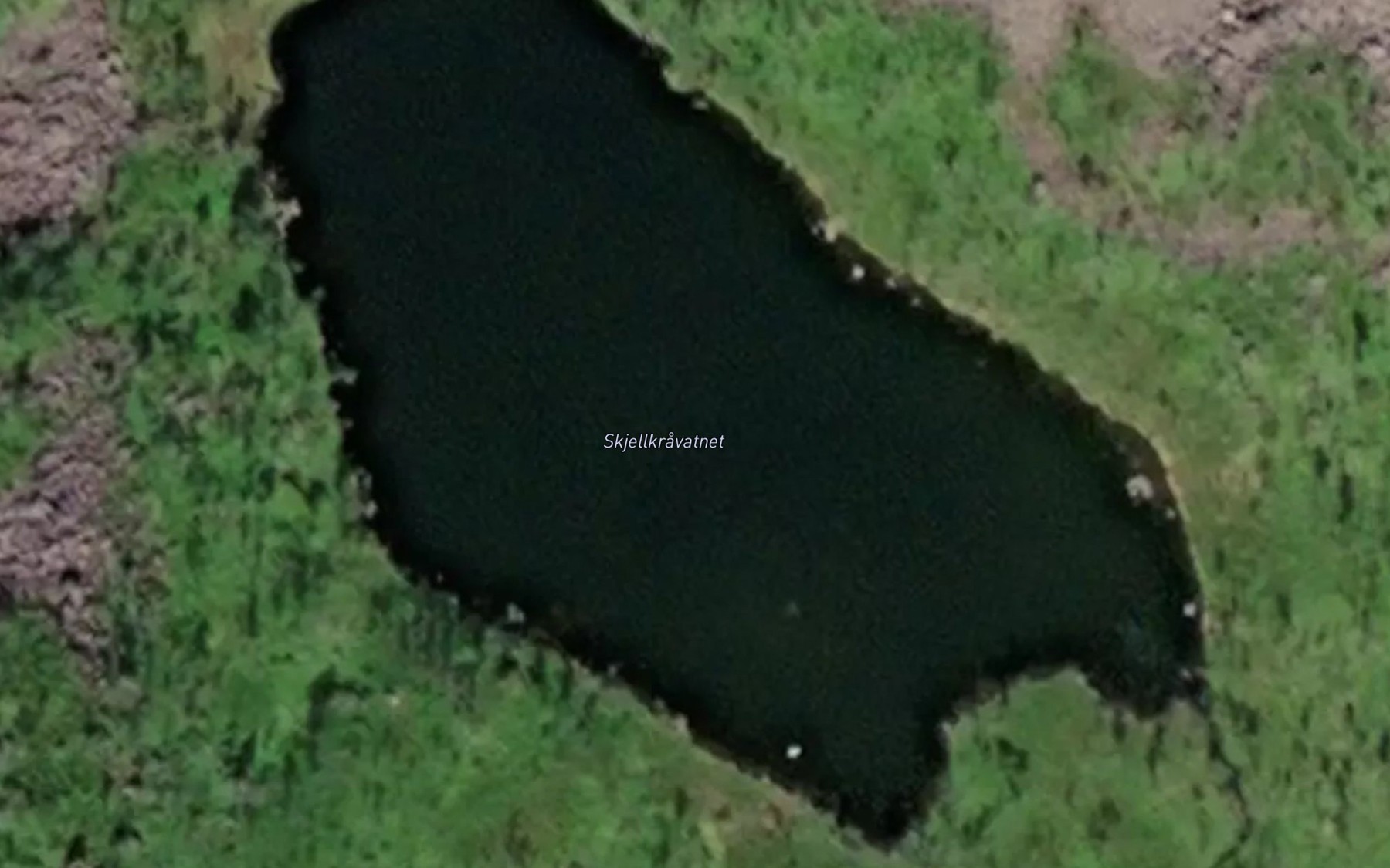Satellite map of the Skjellkravatnet
