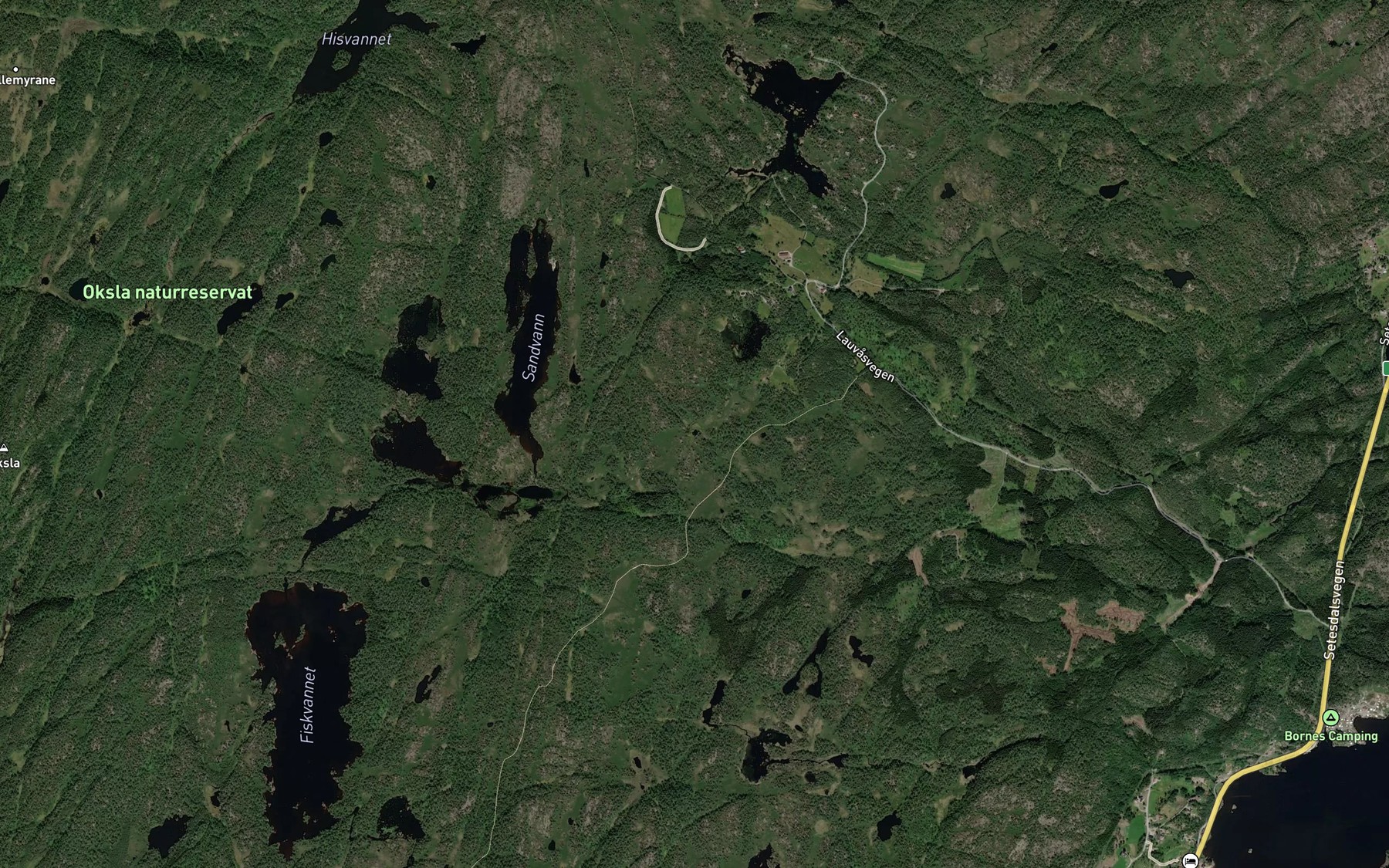 Satellite map of the Hesttjonn