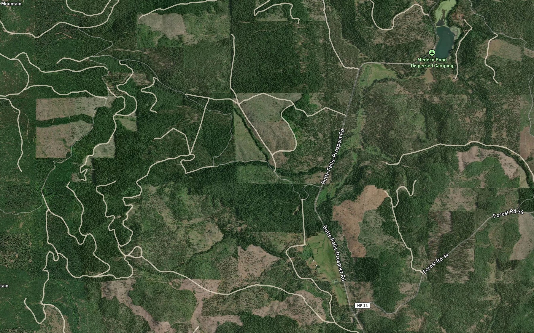 Satellite map of the South Fork Vine Maple Creek
