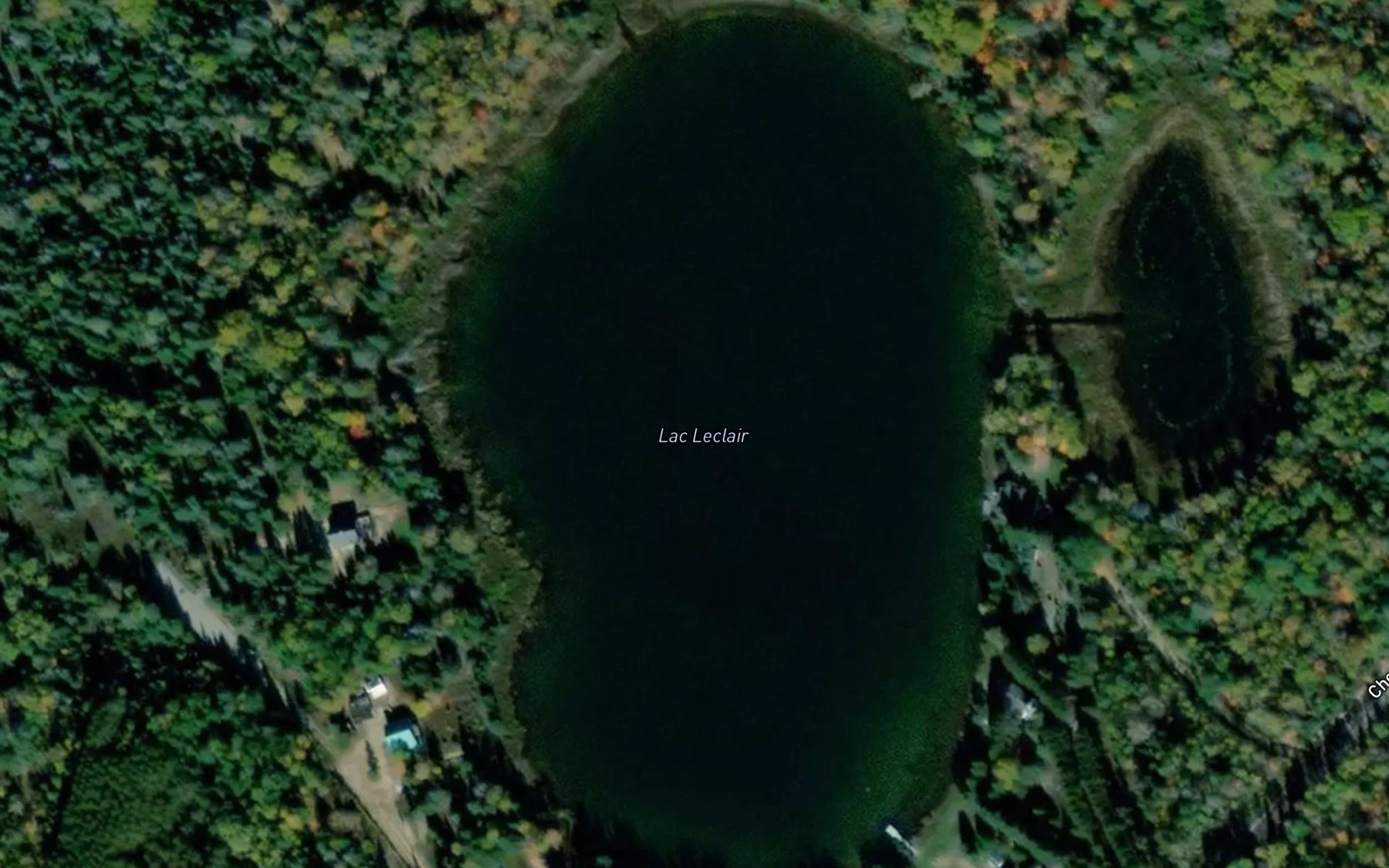 Satellite map of the Lac Leclair