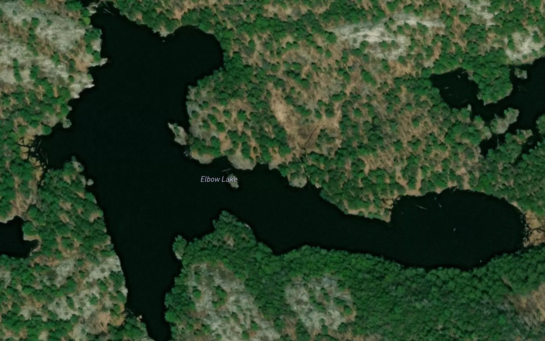Satellite map of the Elbow Lake