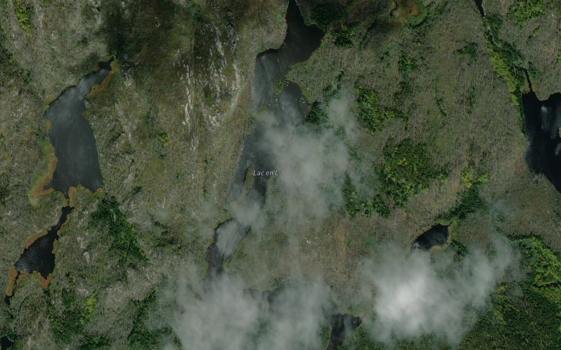 Satellite map of the Lac en L