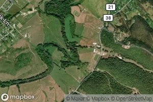 Satellite map of the Ward Run