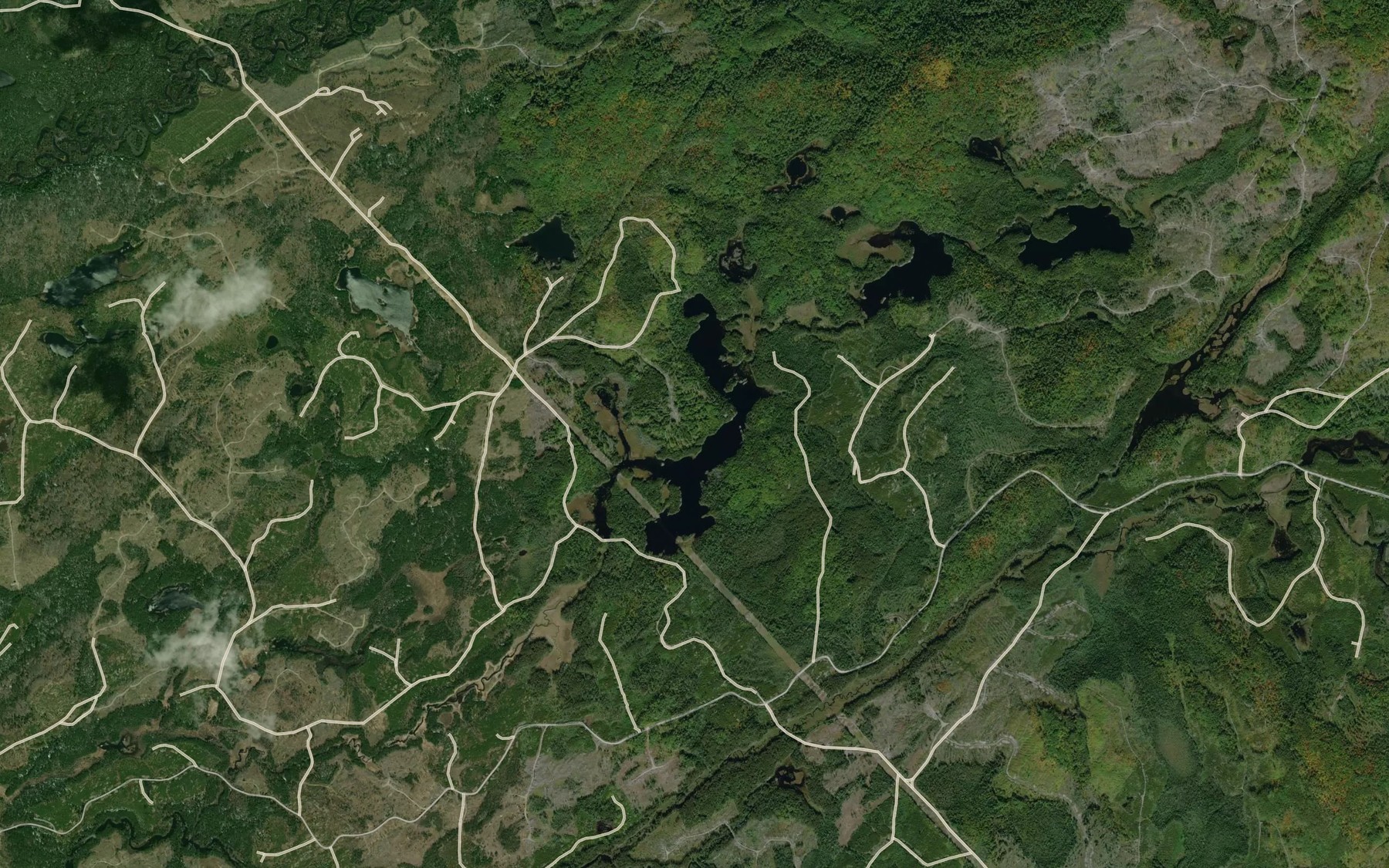 Satellite map of the Percy Lake
