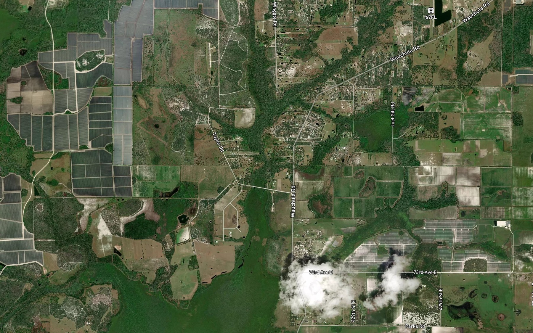 Satellite map of the Youngs Creek