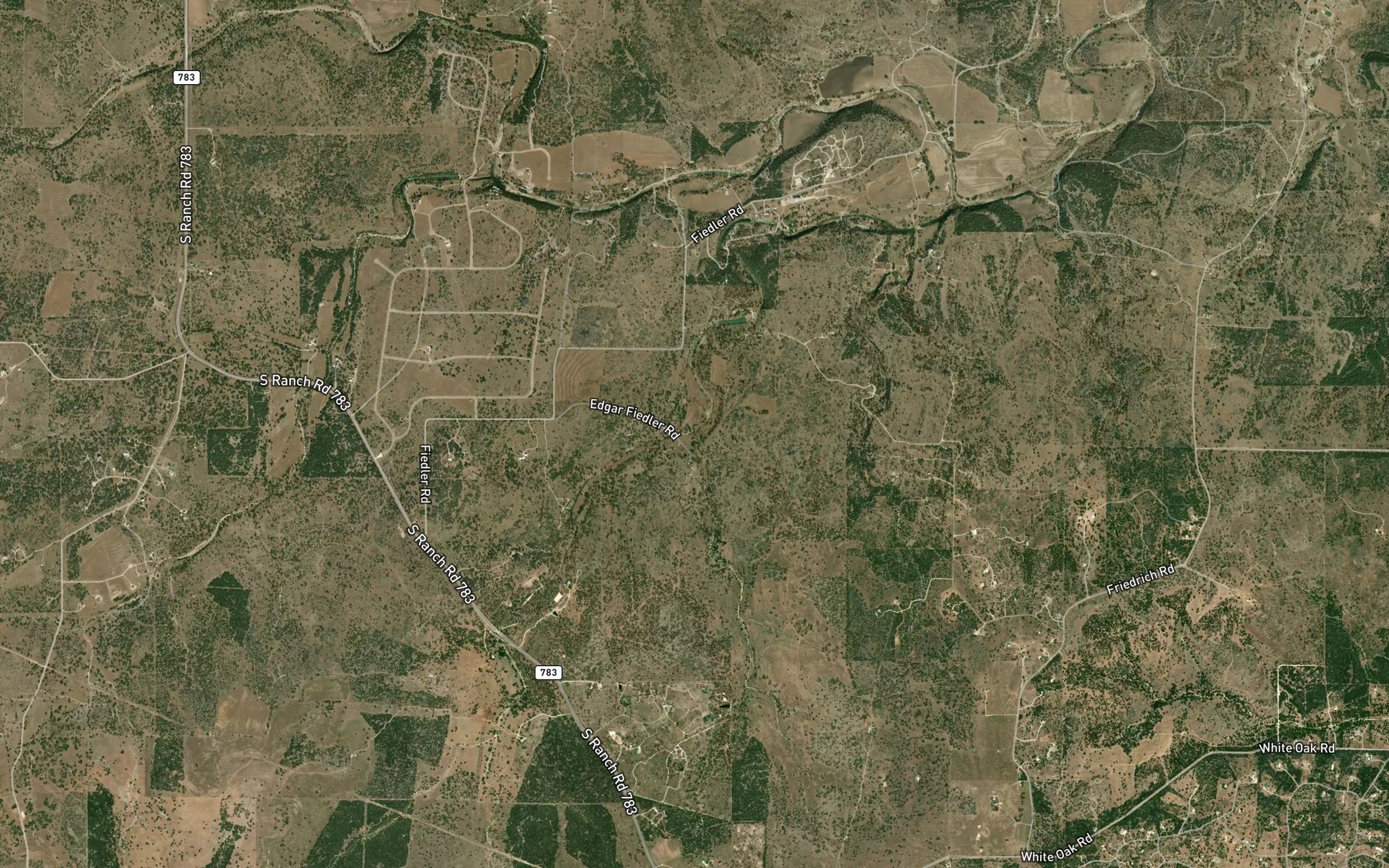 Satellite map of the Barnett Branch