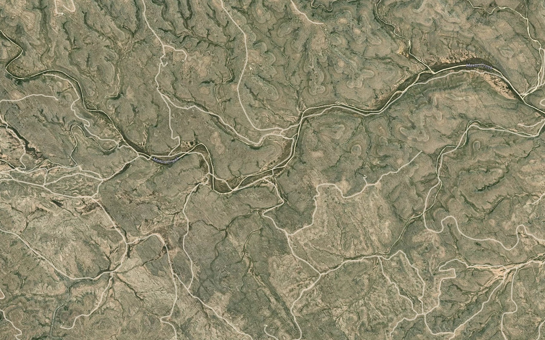 Satellite map of the Pumpjack Creek