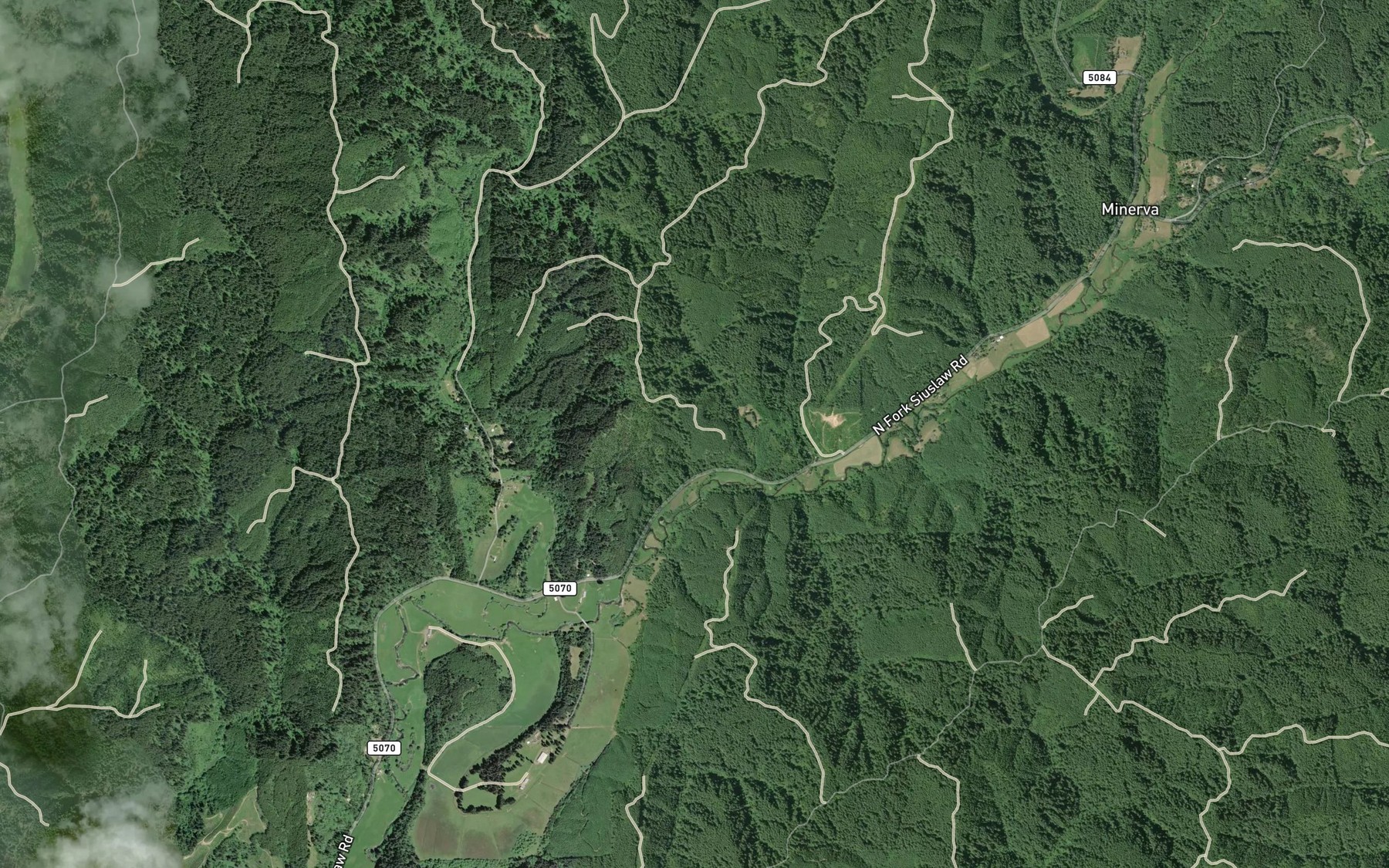 Satellite map of the Shumard Creek