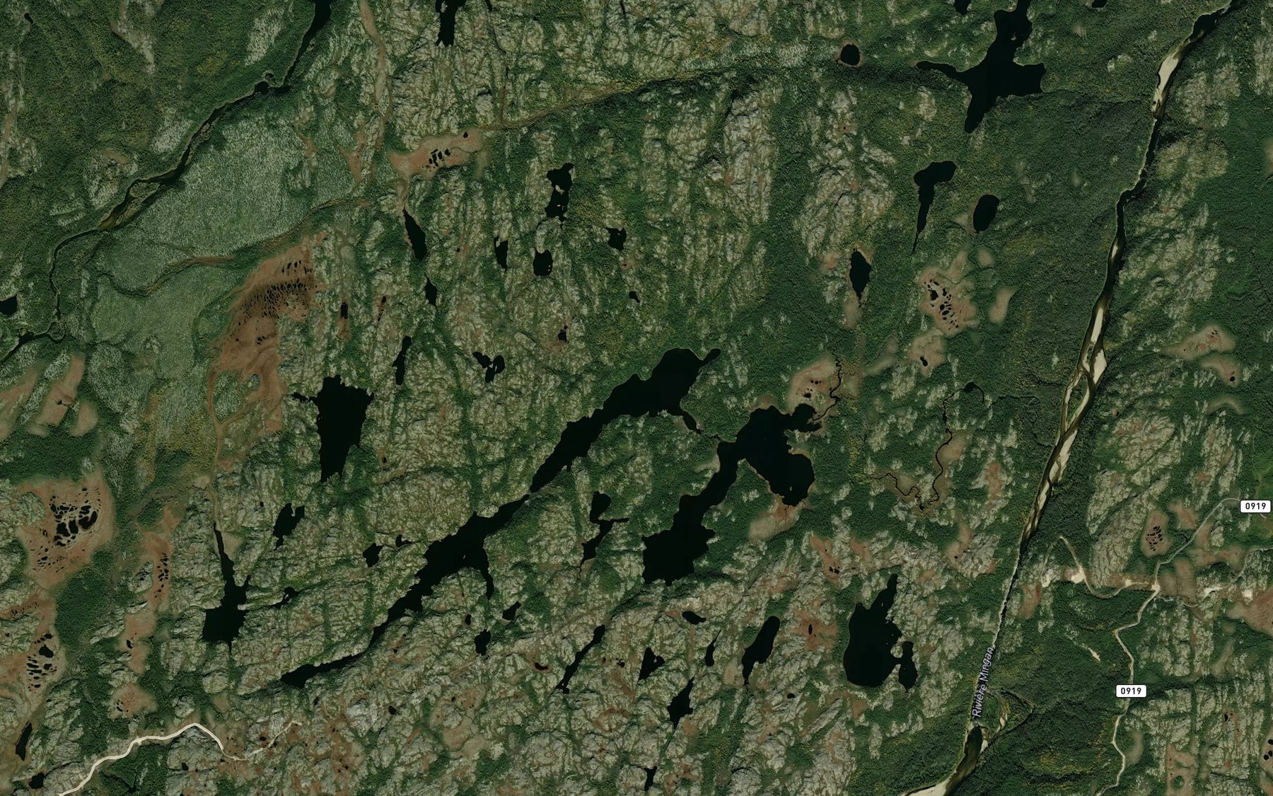 Satellite map of the Lacs Kaiskuateu