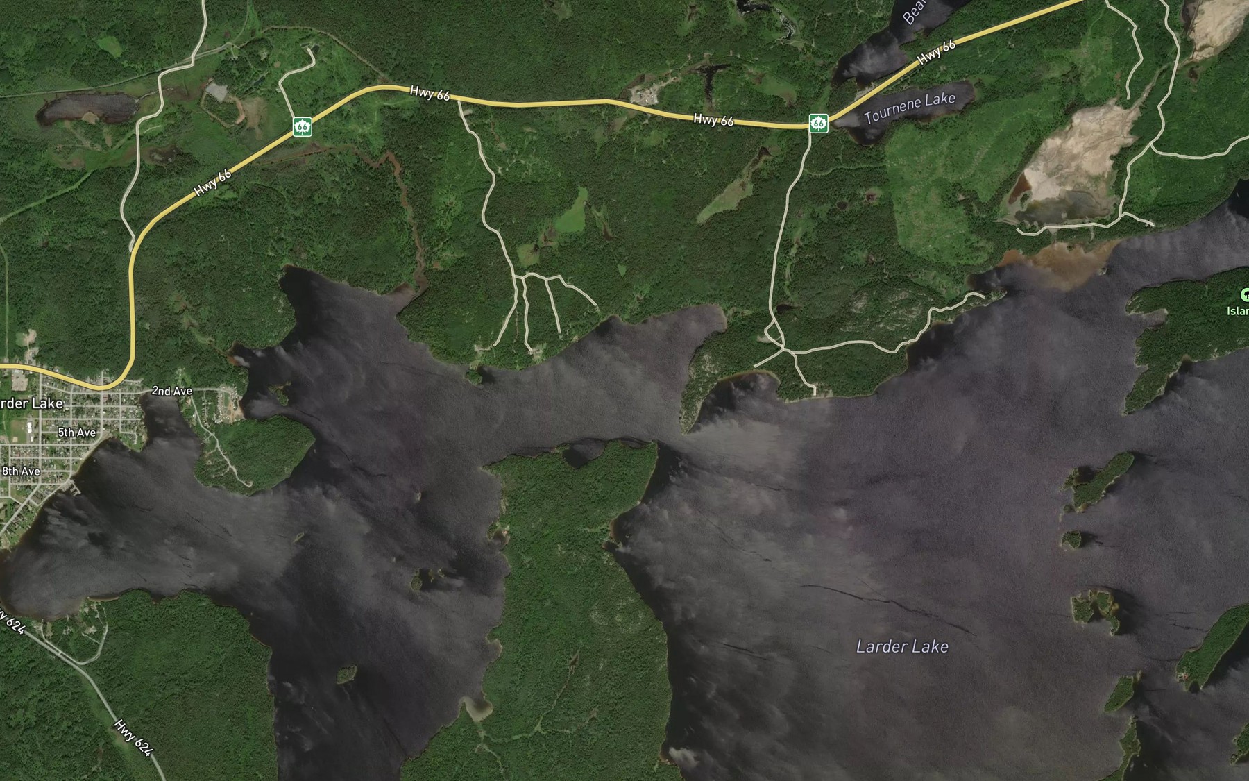 Satellite map of the Big Narrows
