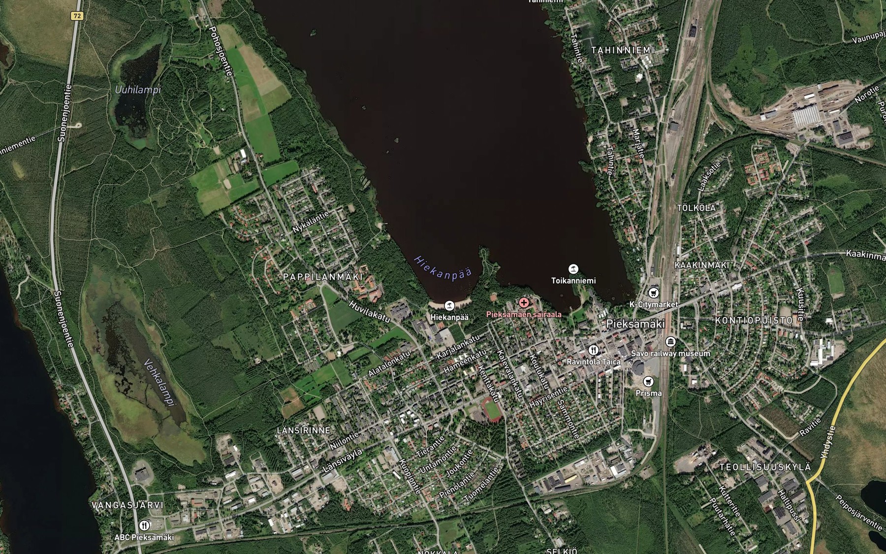 Satellite map of the Hiekanpaa