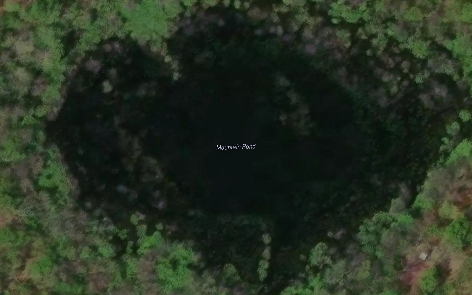 Satellite map of the Mountain Pond