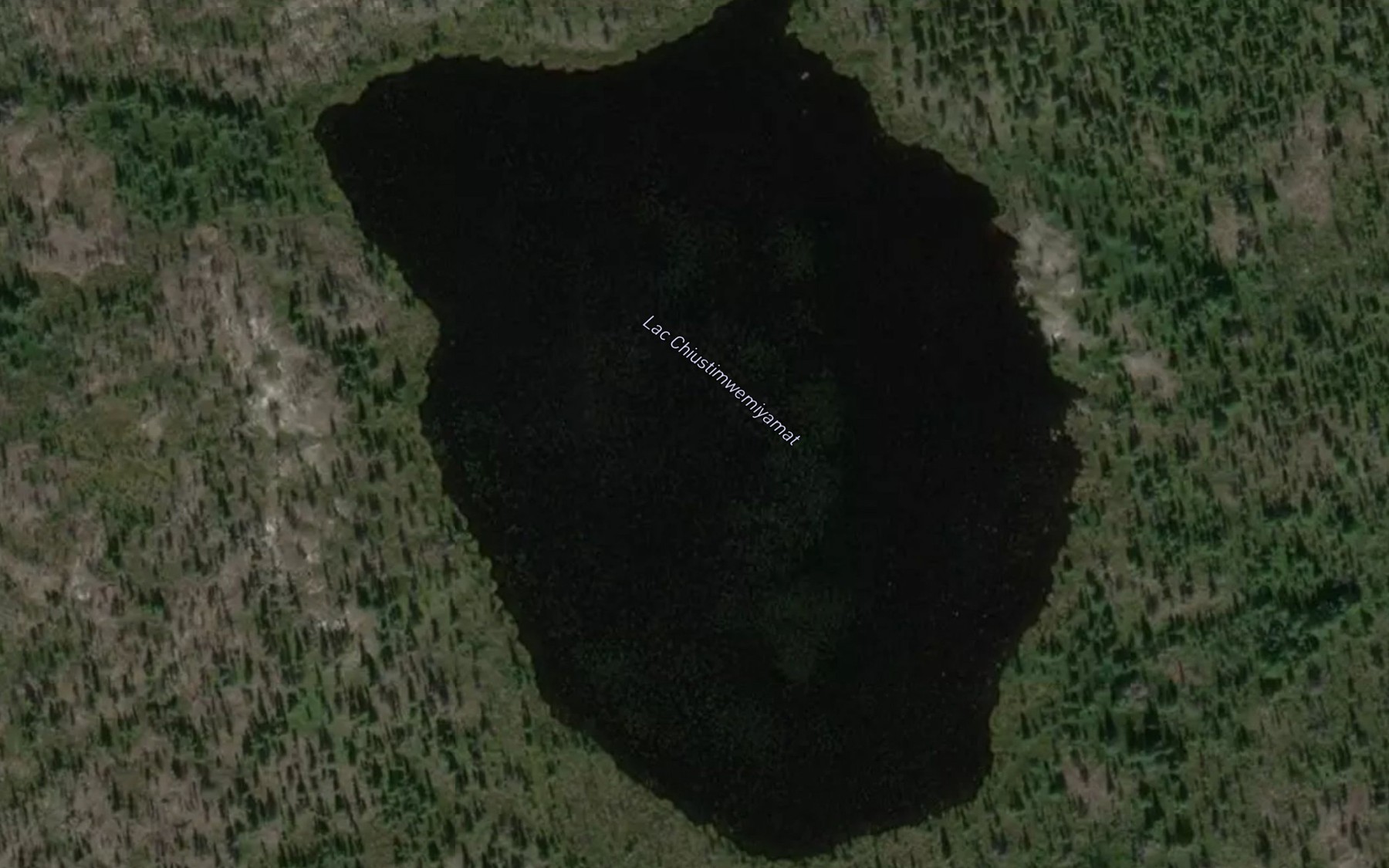 Satellite map of the Lac Chiustimwemiyamat