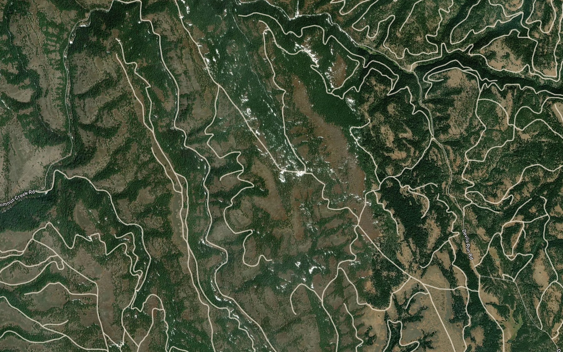 Satellite map of the Cutout Reservoir