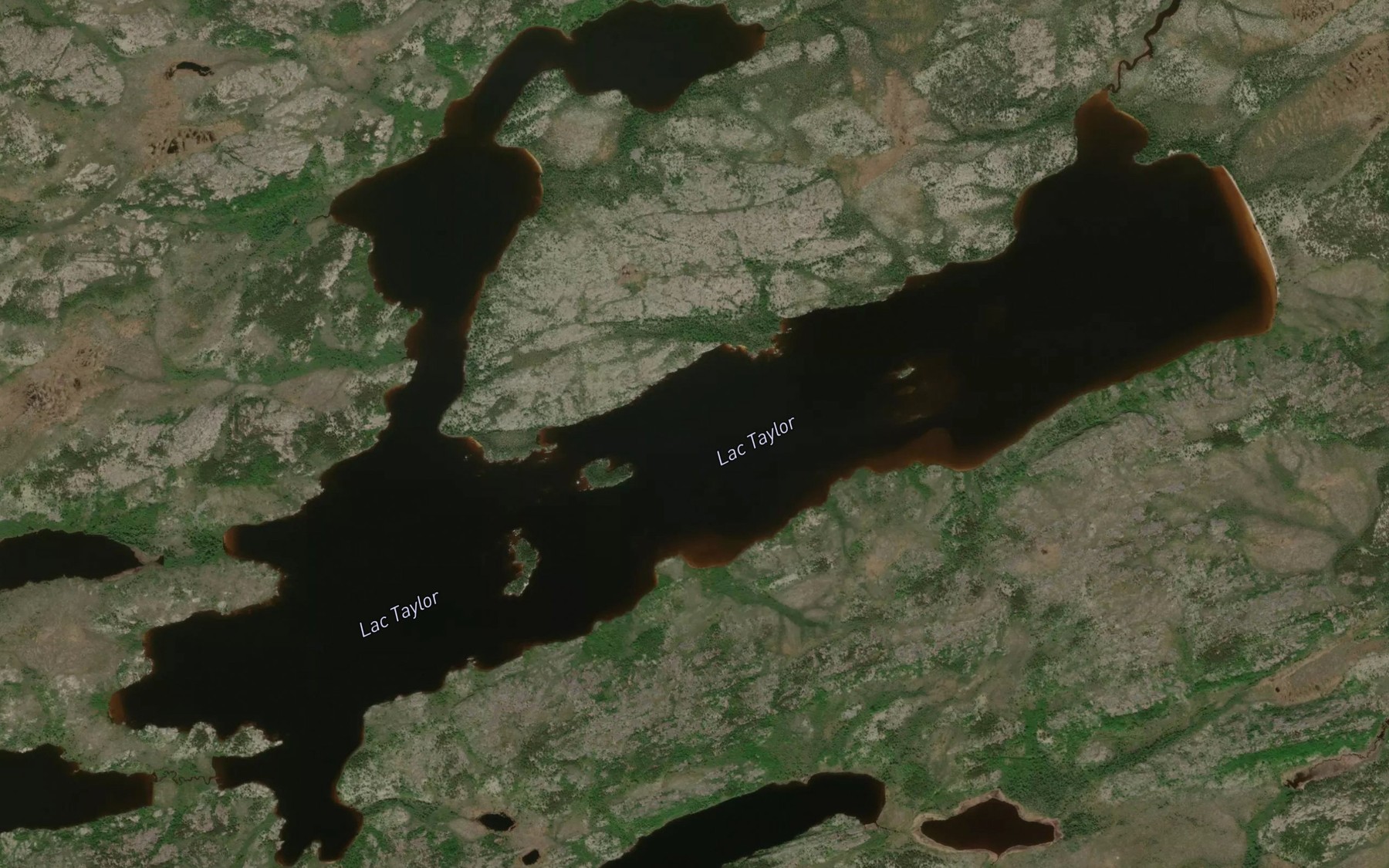 Satellite map of the Lac Taylor